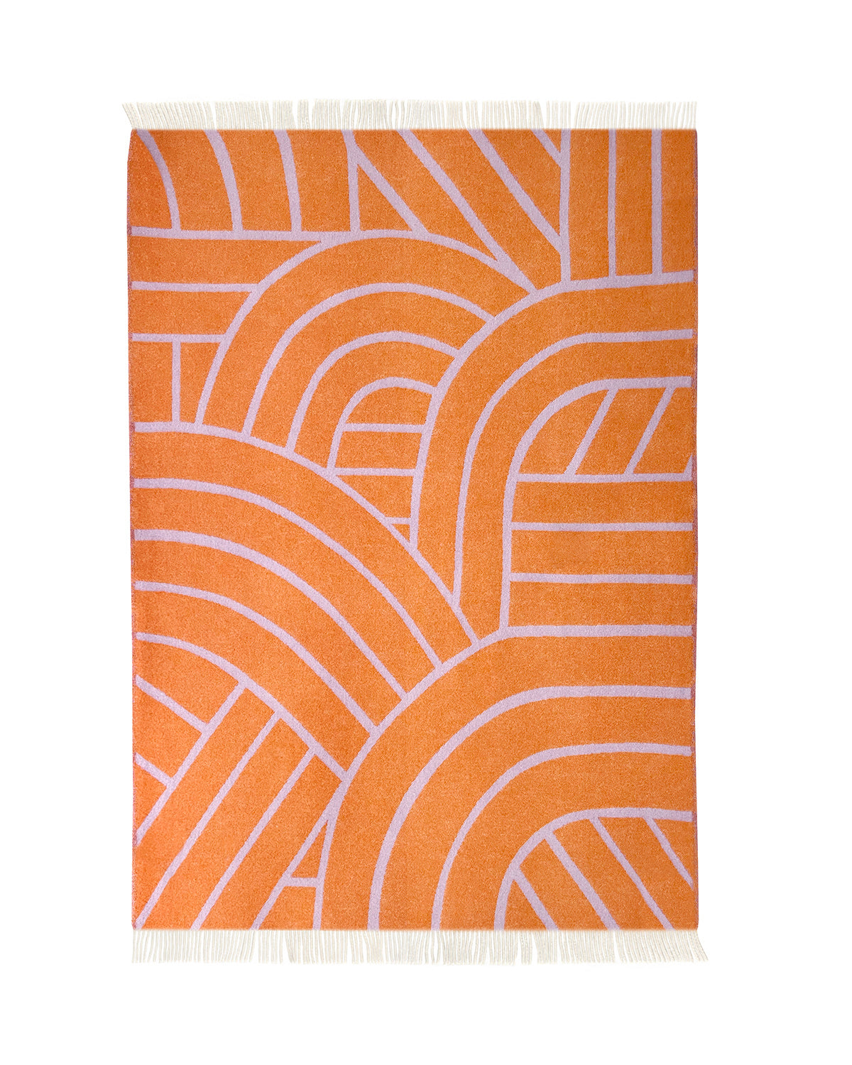 Blanket Lines Lilac / Orange 4.25 X 6.5 Ft