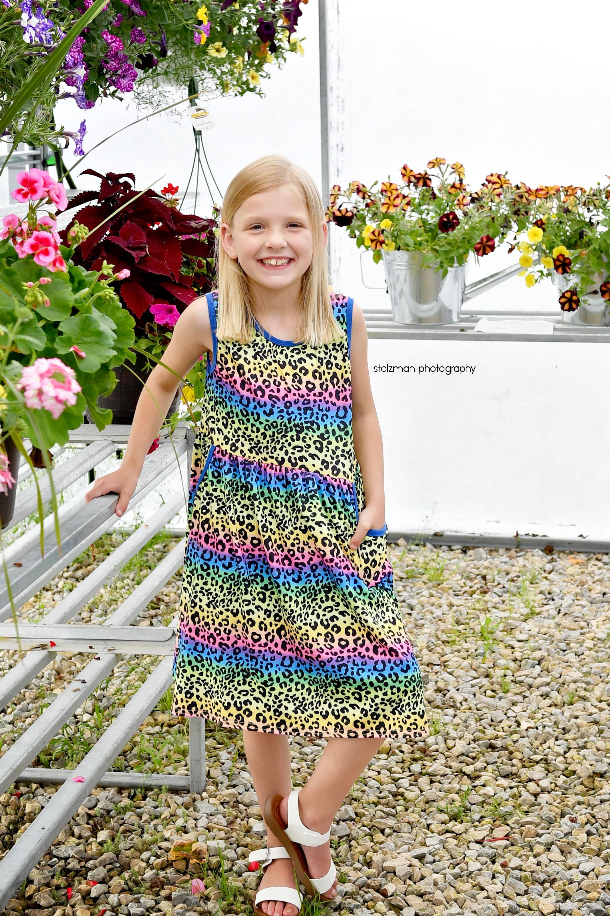 Neon Leopard Pocket Milk Silk Tank Dress