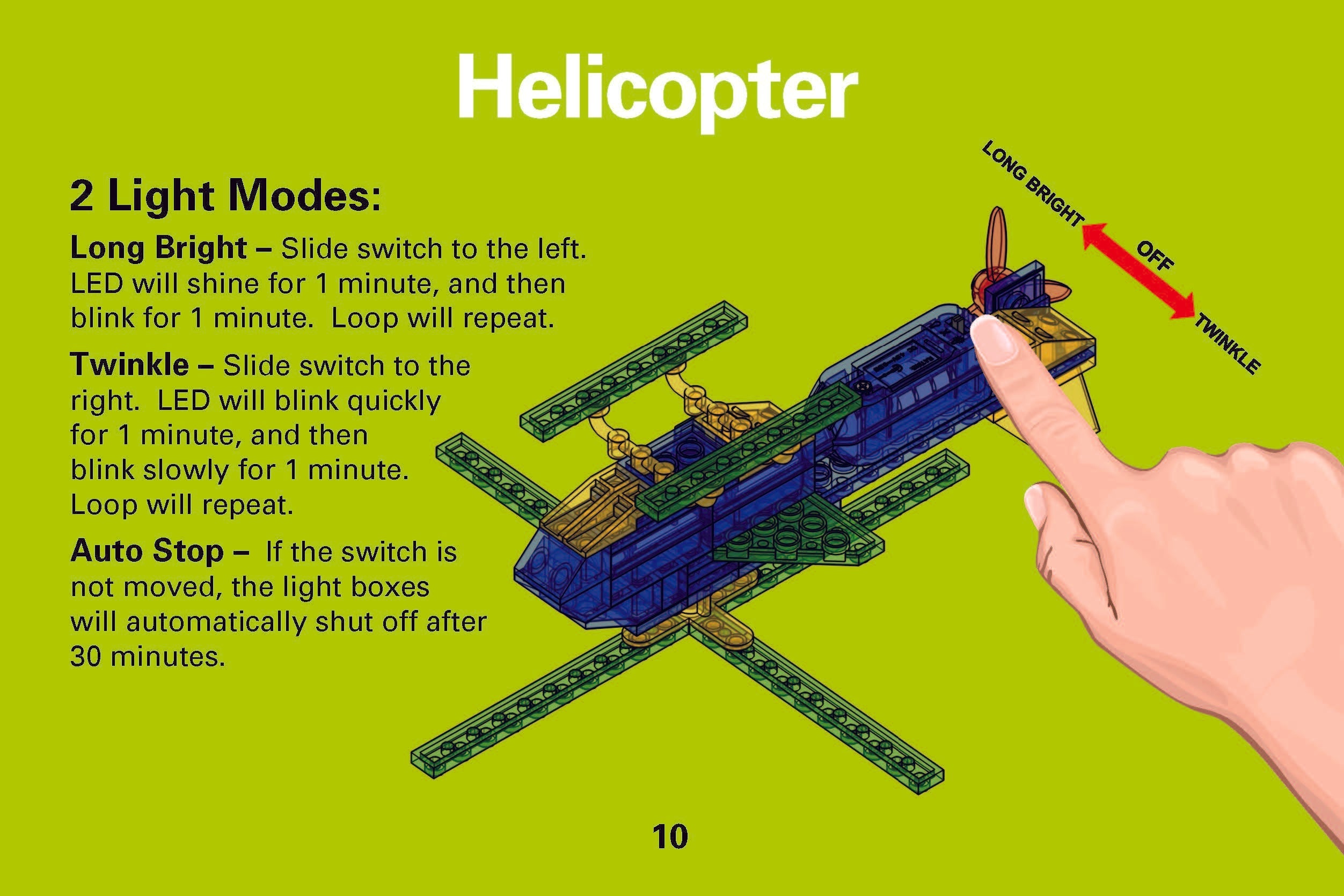 Crystal Brix 3-in-1 Light Up Aircraft