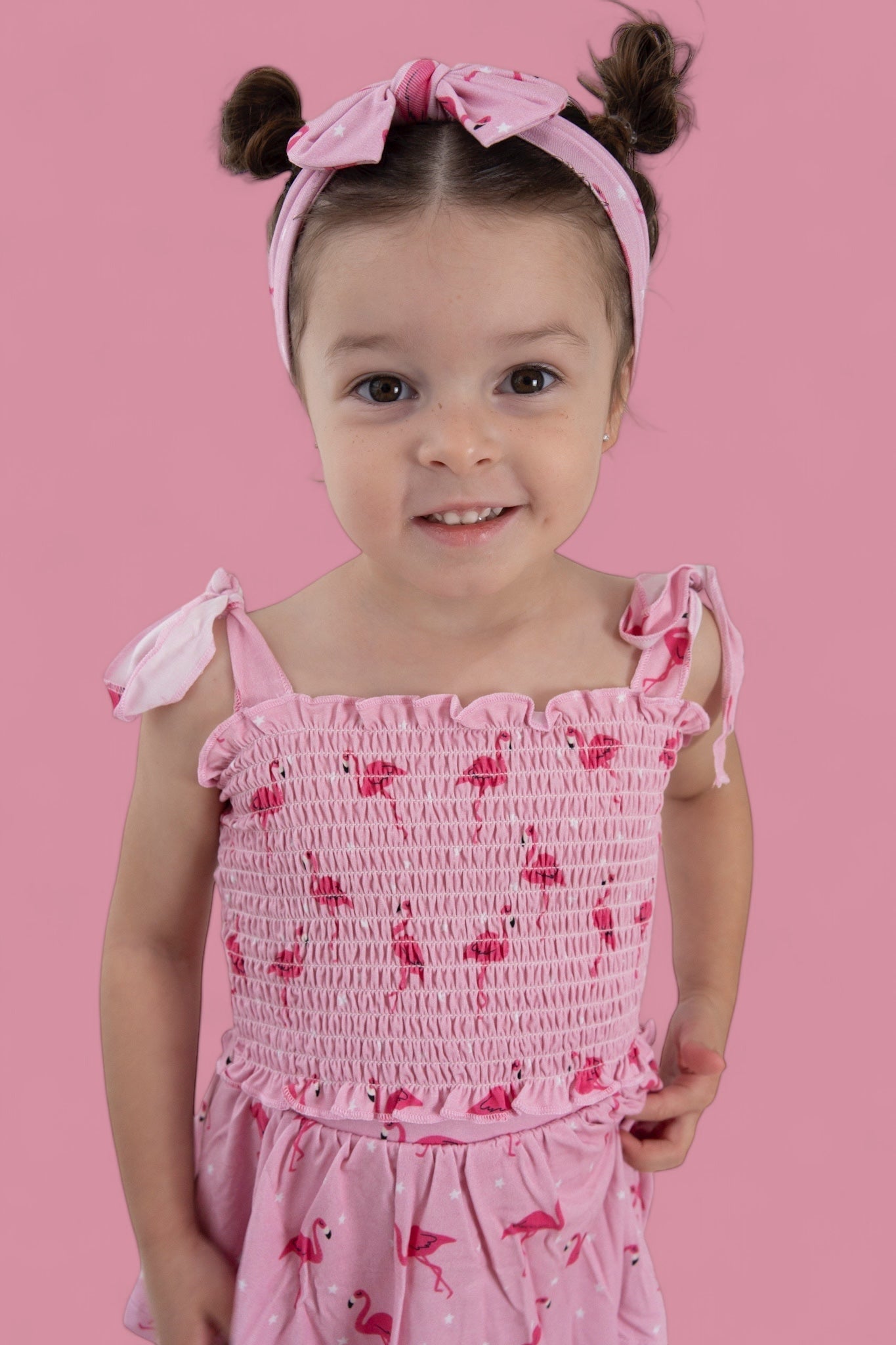 Flocking Flamingos Dream Smocked Skort Set
