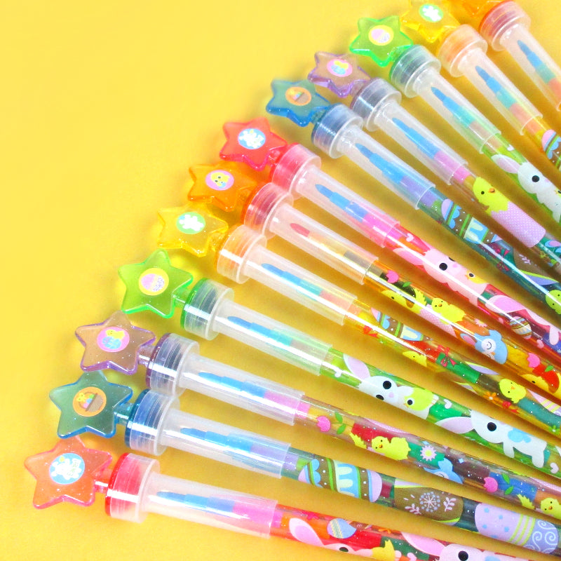 Easter Stackable Crayon With Stamper Topper