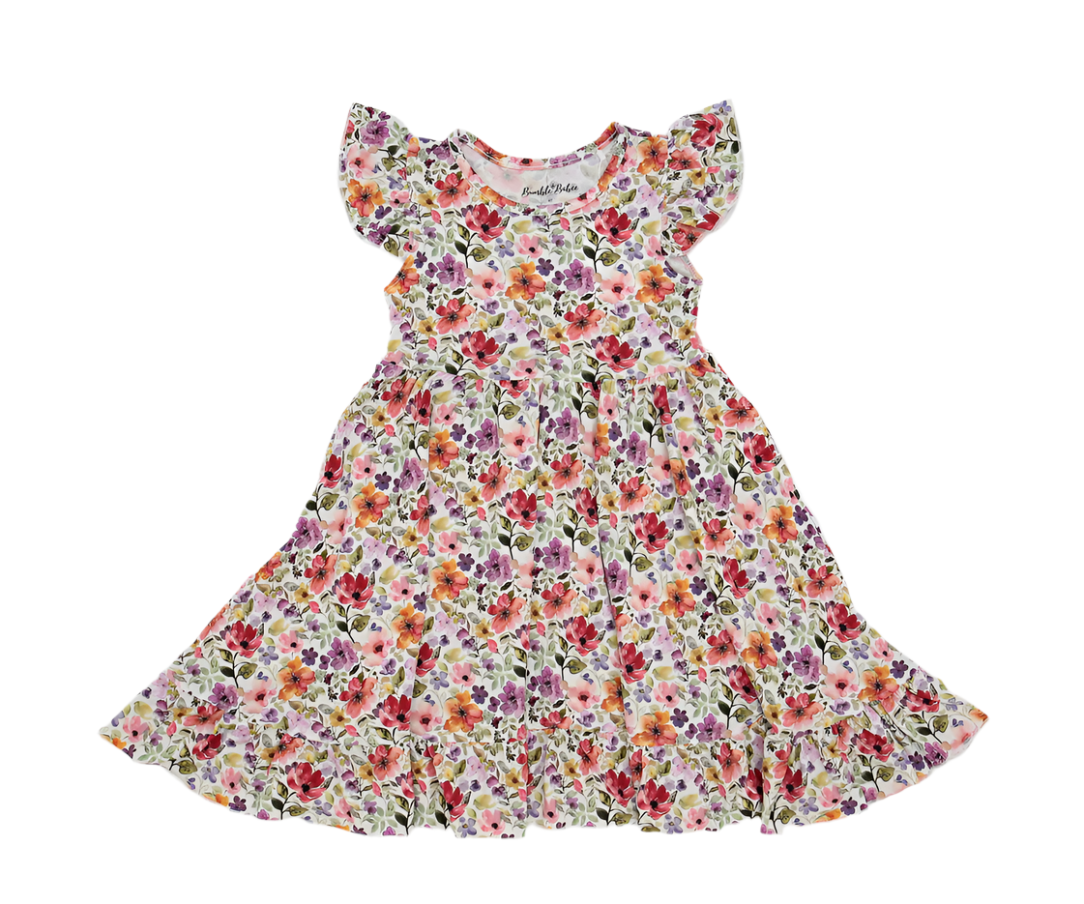 Watercolor Floral Twirl