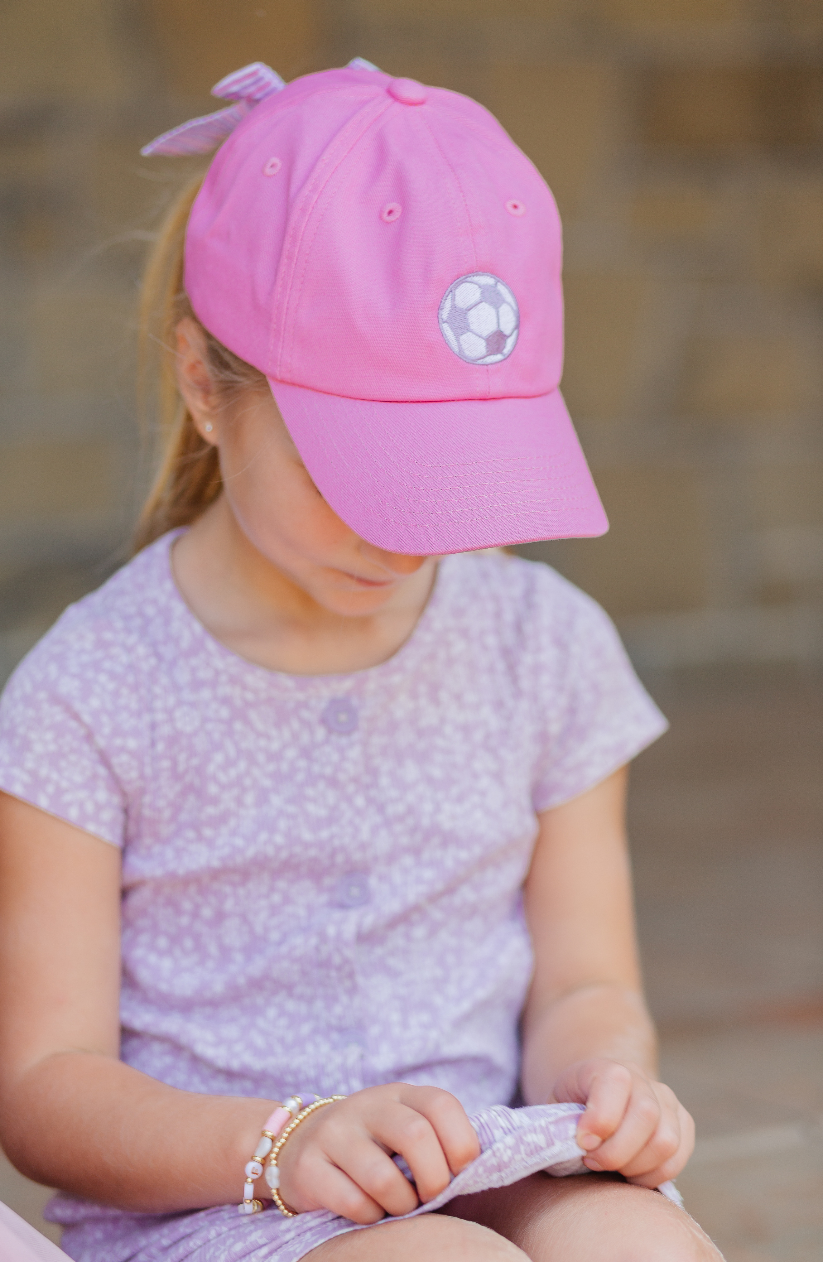 Soccer Bow Baseball Hat (youth)