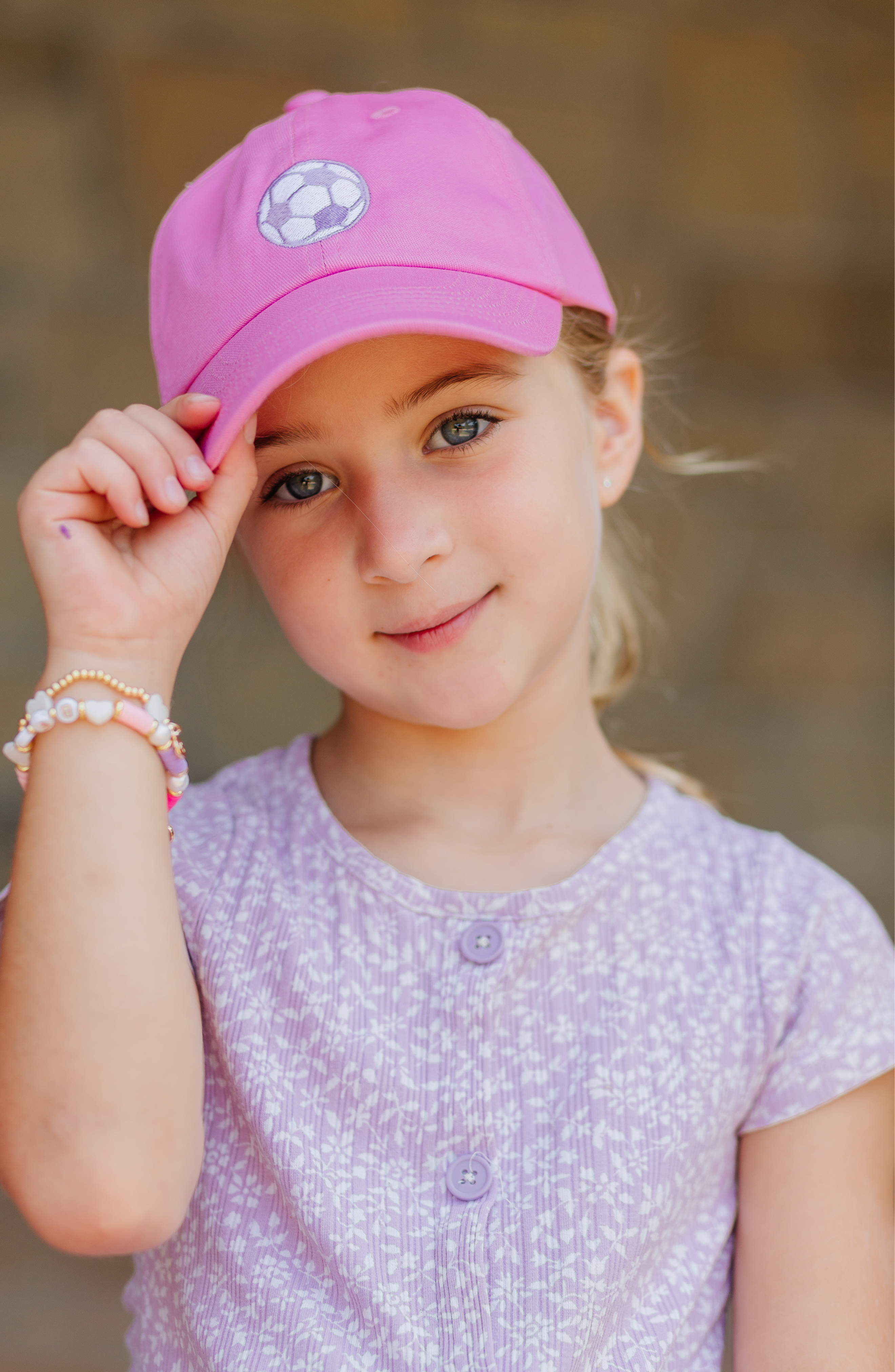 Soccer Bow Baseball Hat (youth)
