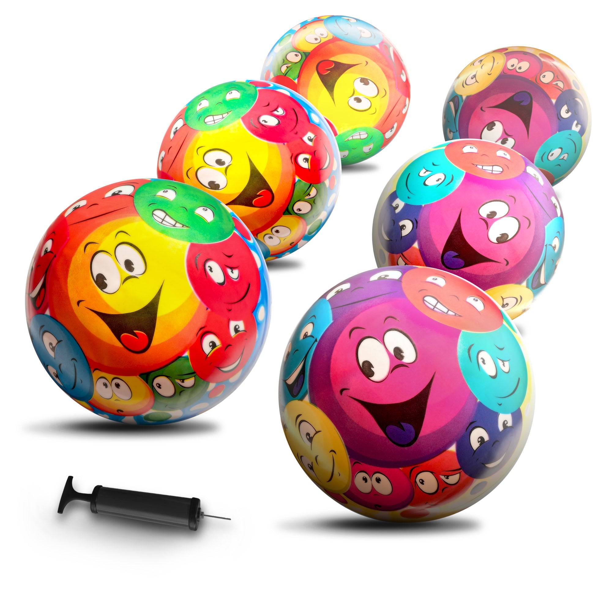 8.5" Smiley Balls - Set Of 6