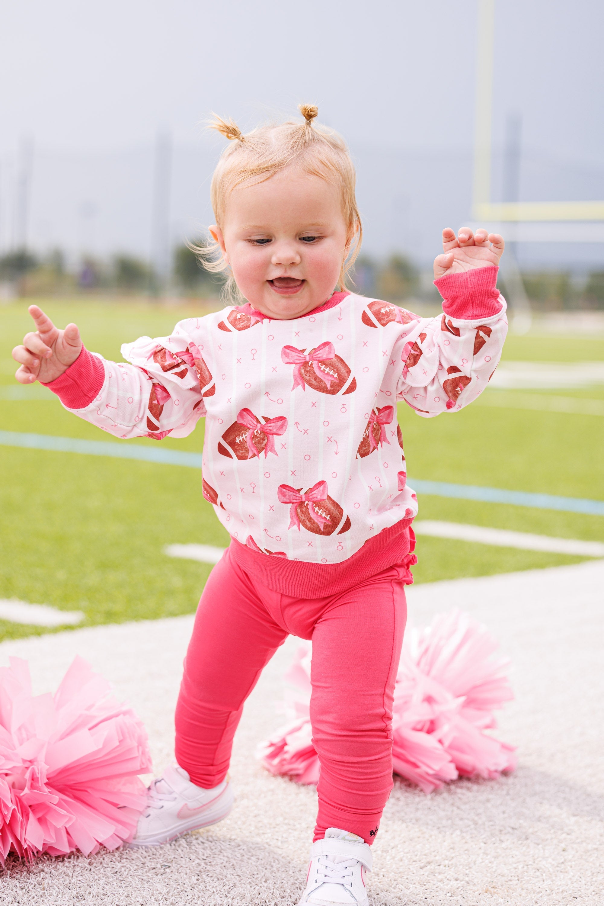 Blitz And Bows Ruffle Crewneck Sweatshirt