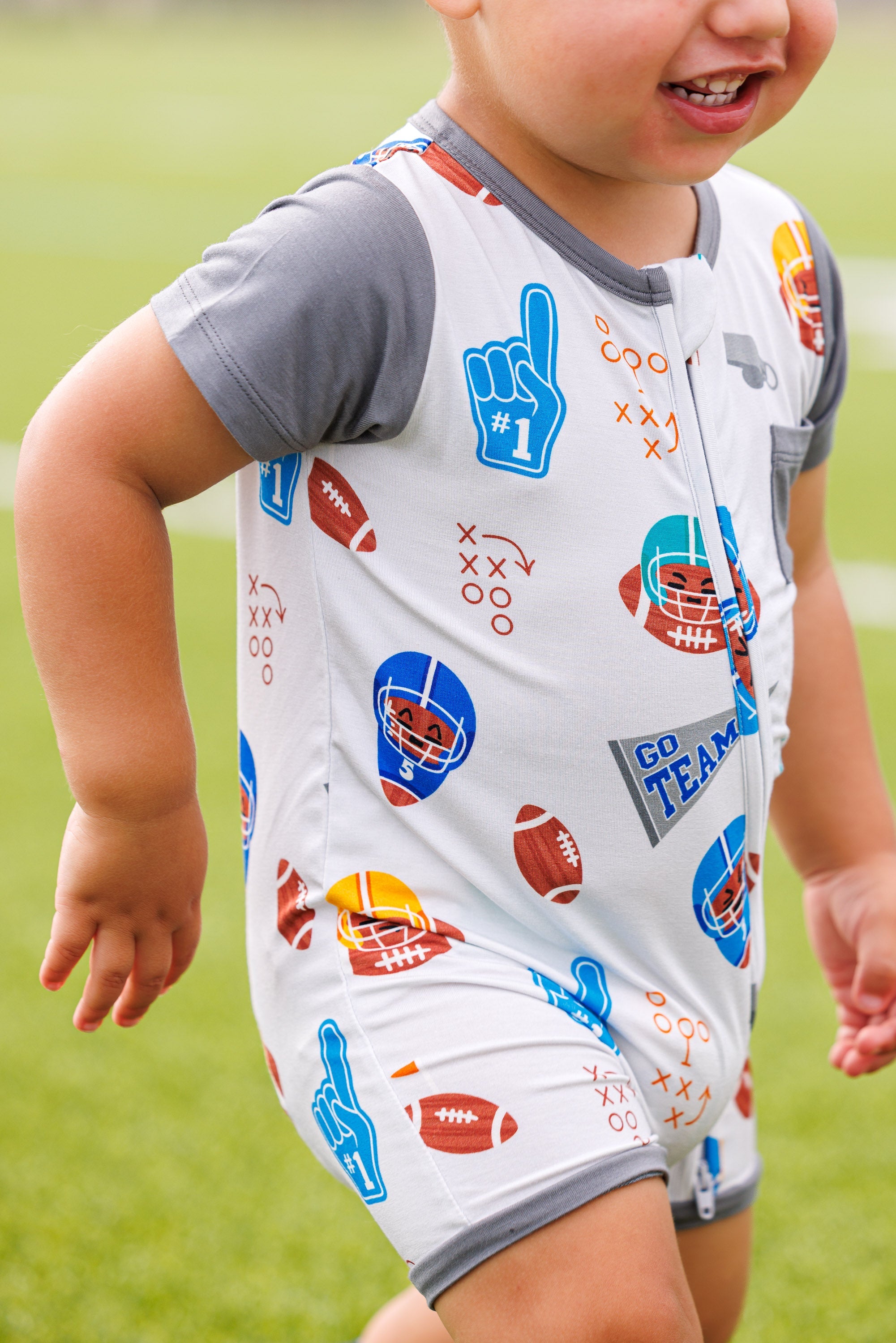 Gridiron Greats Zip Shortie Romper