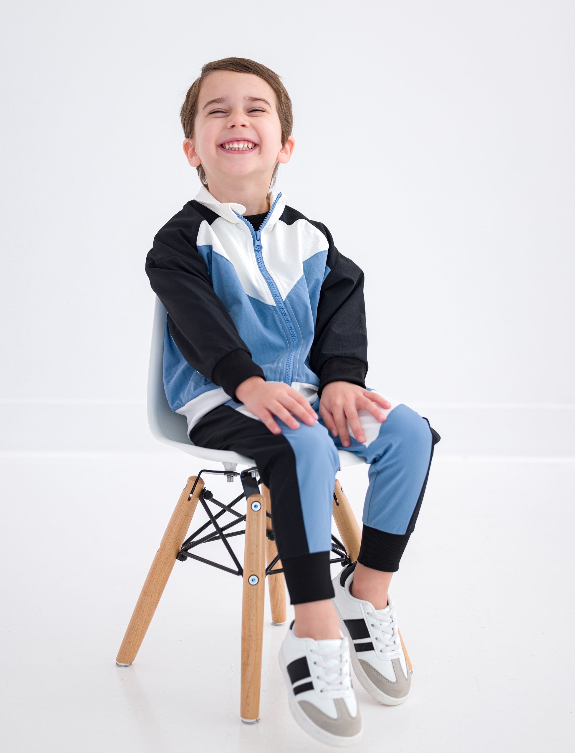 Dusty Blue Windbreaker Set