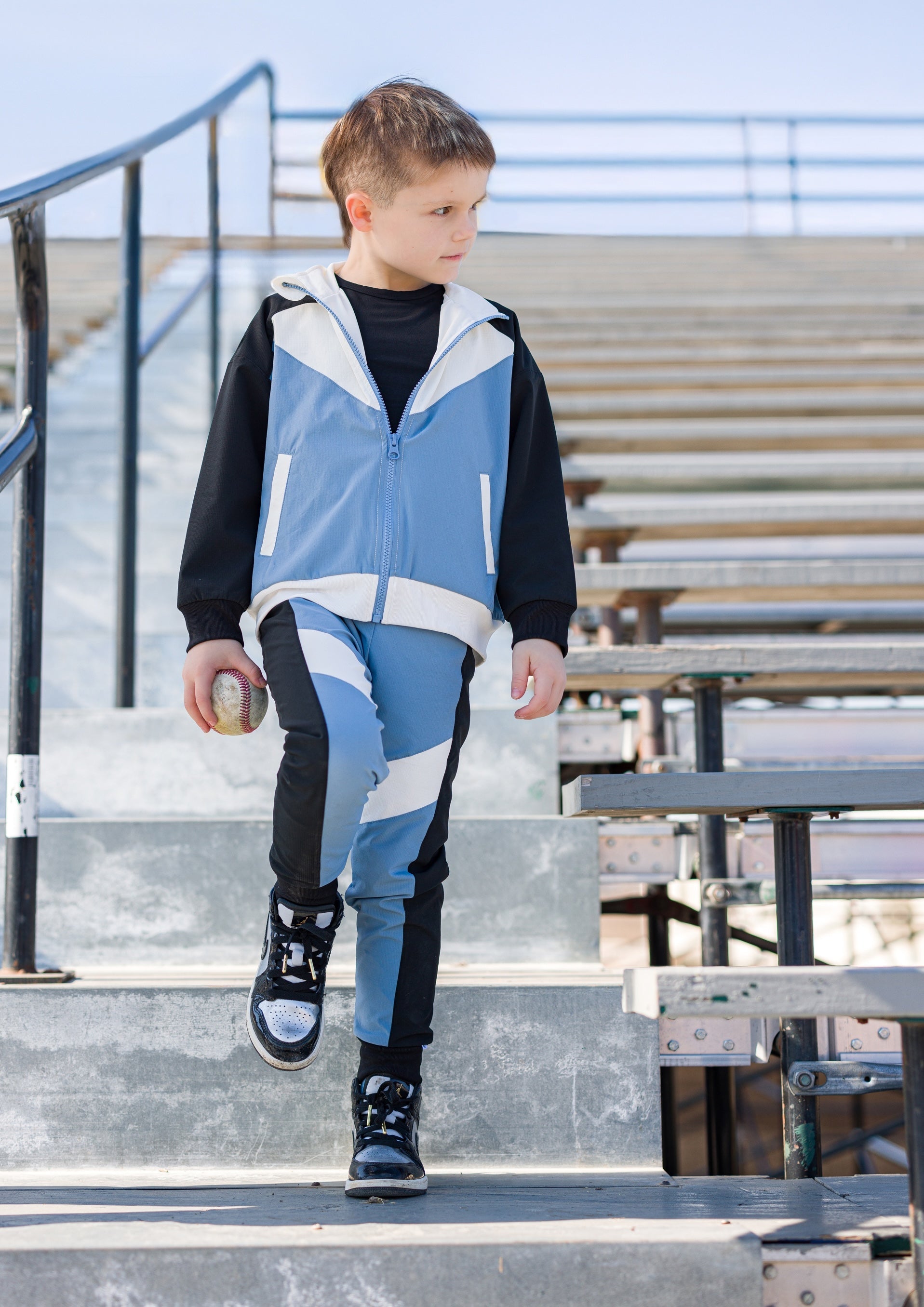 Dusty Blue Windbreaker Set