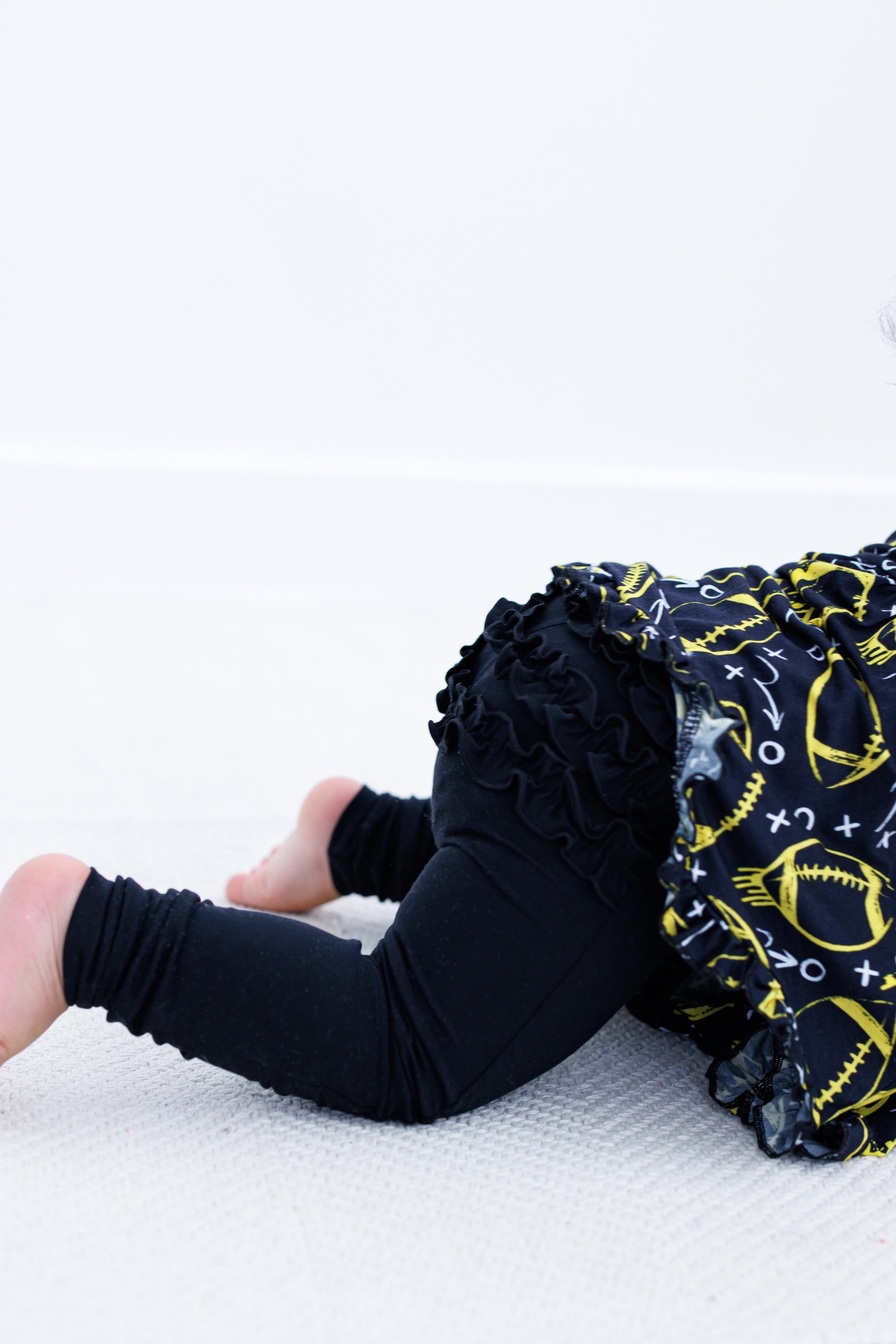 Graffiti Football Peplum Set : Black And Orange