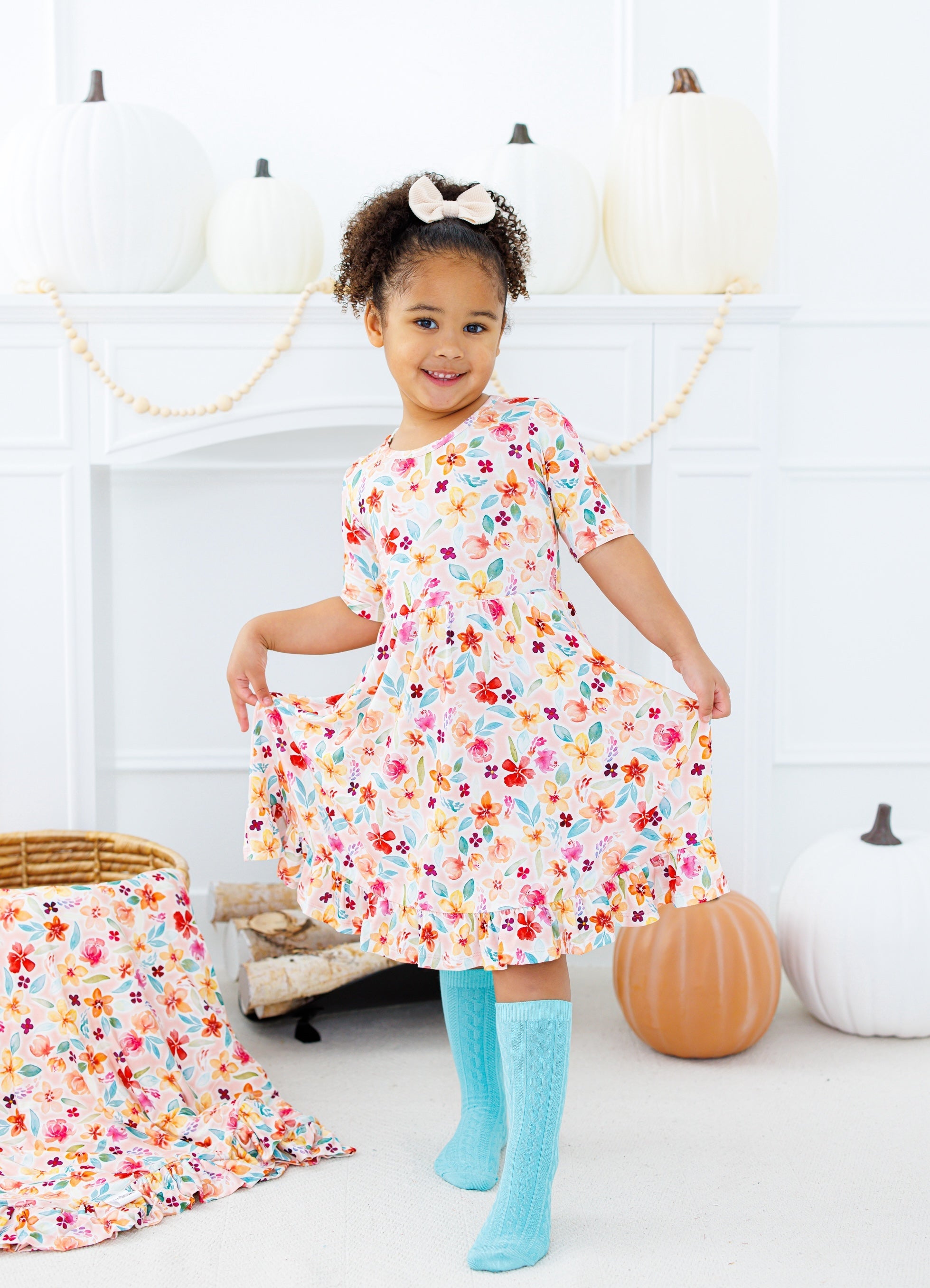 Knee-high Socks Set- Moss And Latte