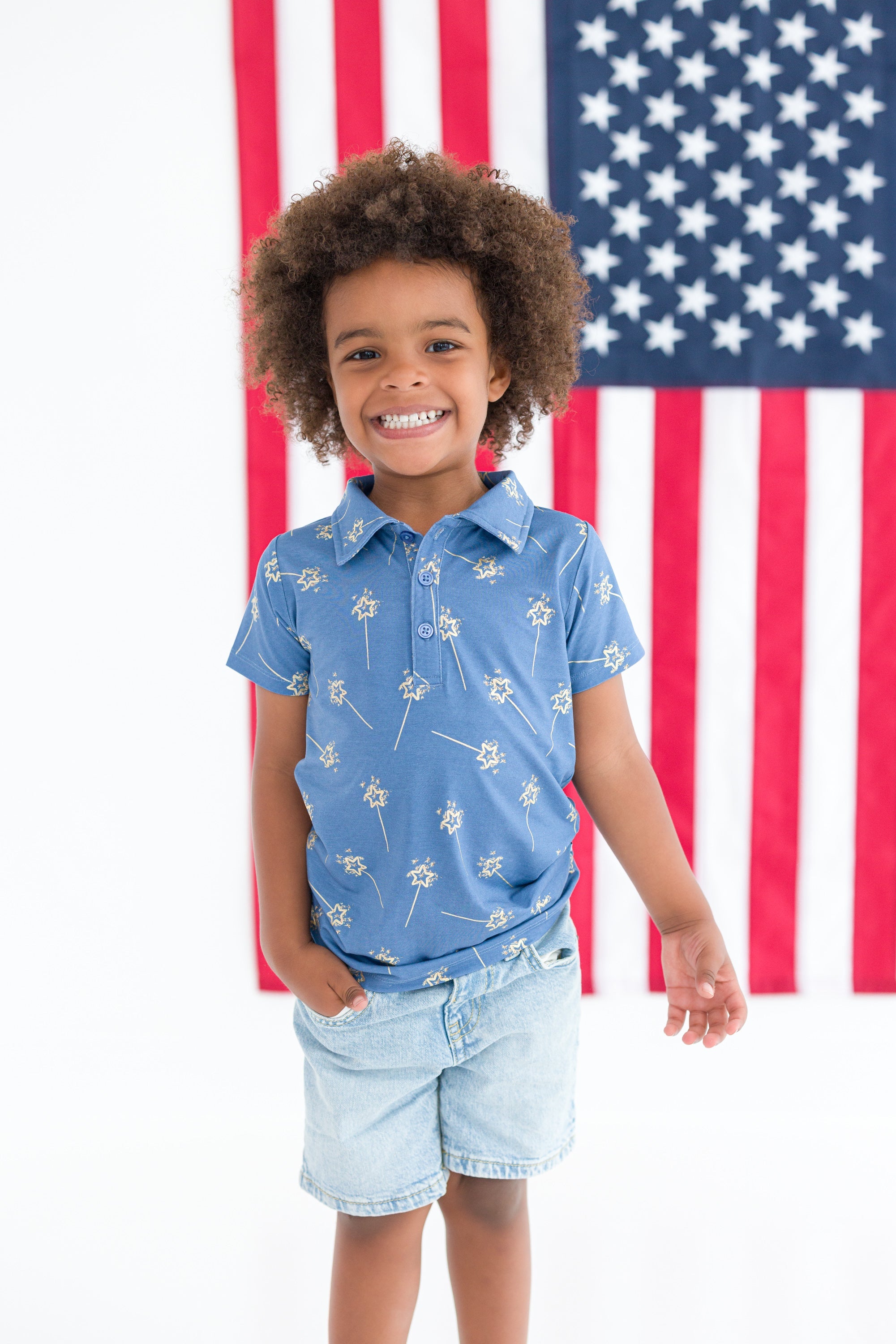 Sparkler Gold Foil Polo Shirt