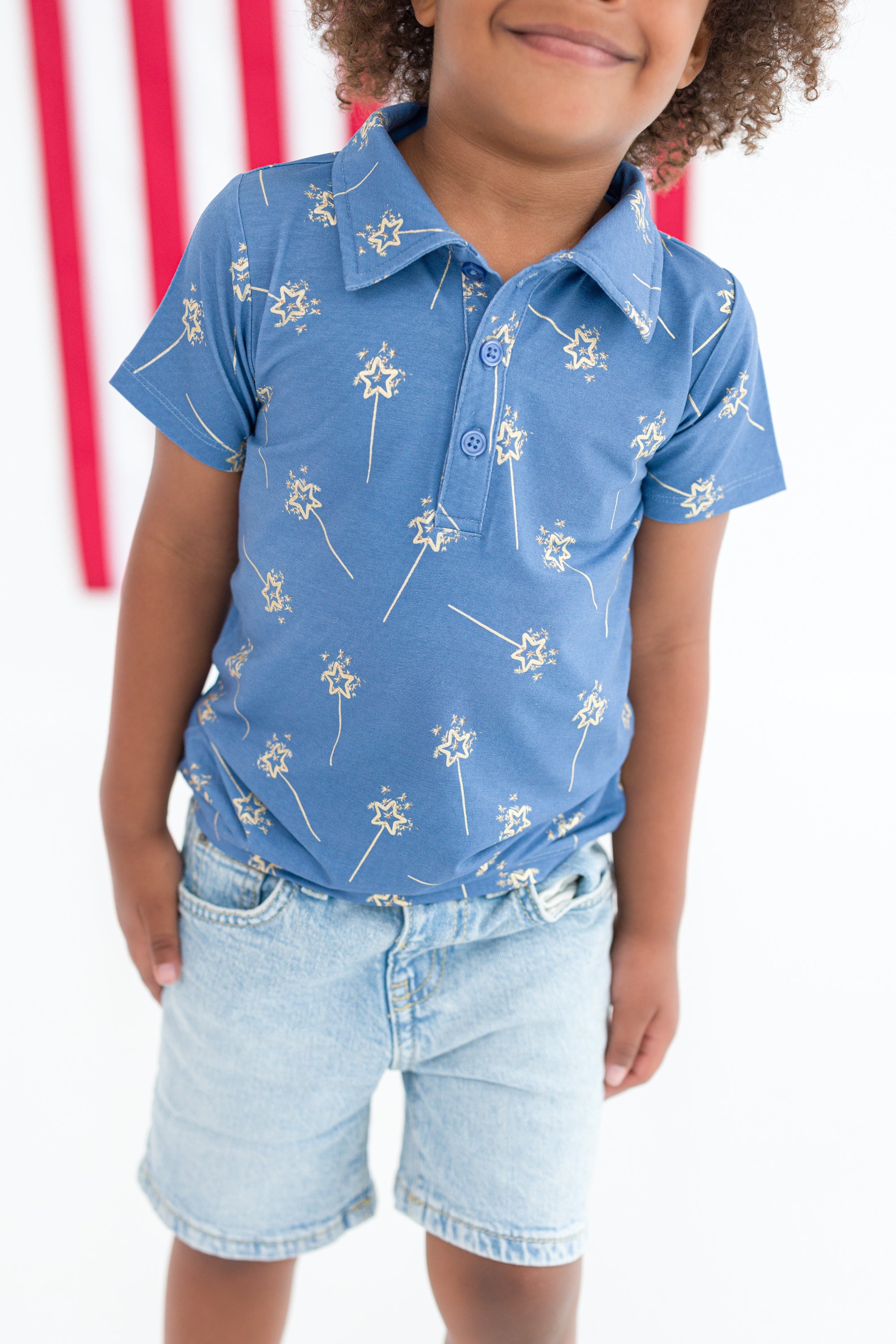 Sparkler Gold Foil Polo Shirt