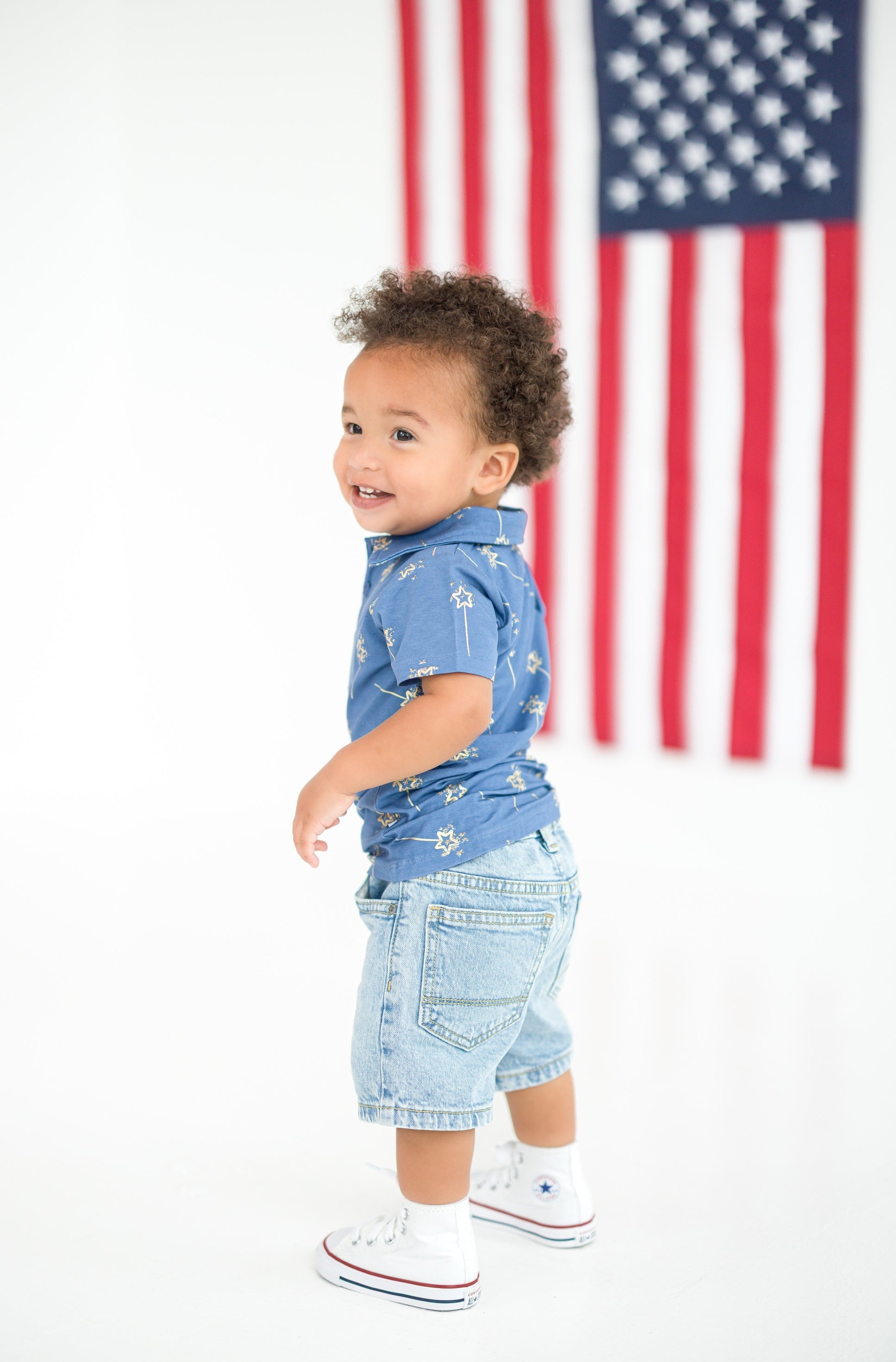 Sparkler Gold Foil Polo Shirt