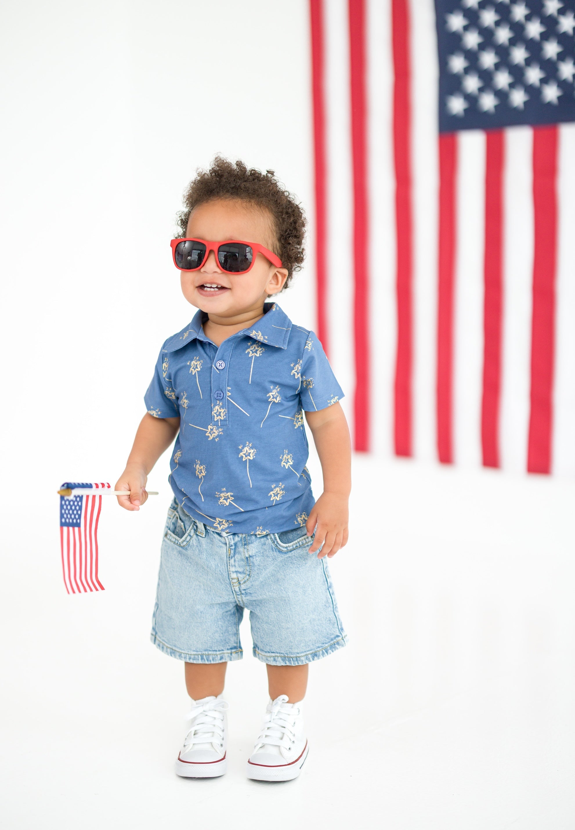 Sparkler Gold Foil Polo Shirt