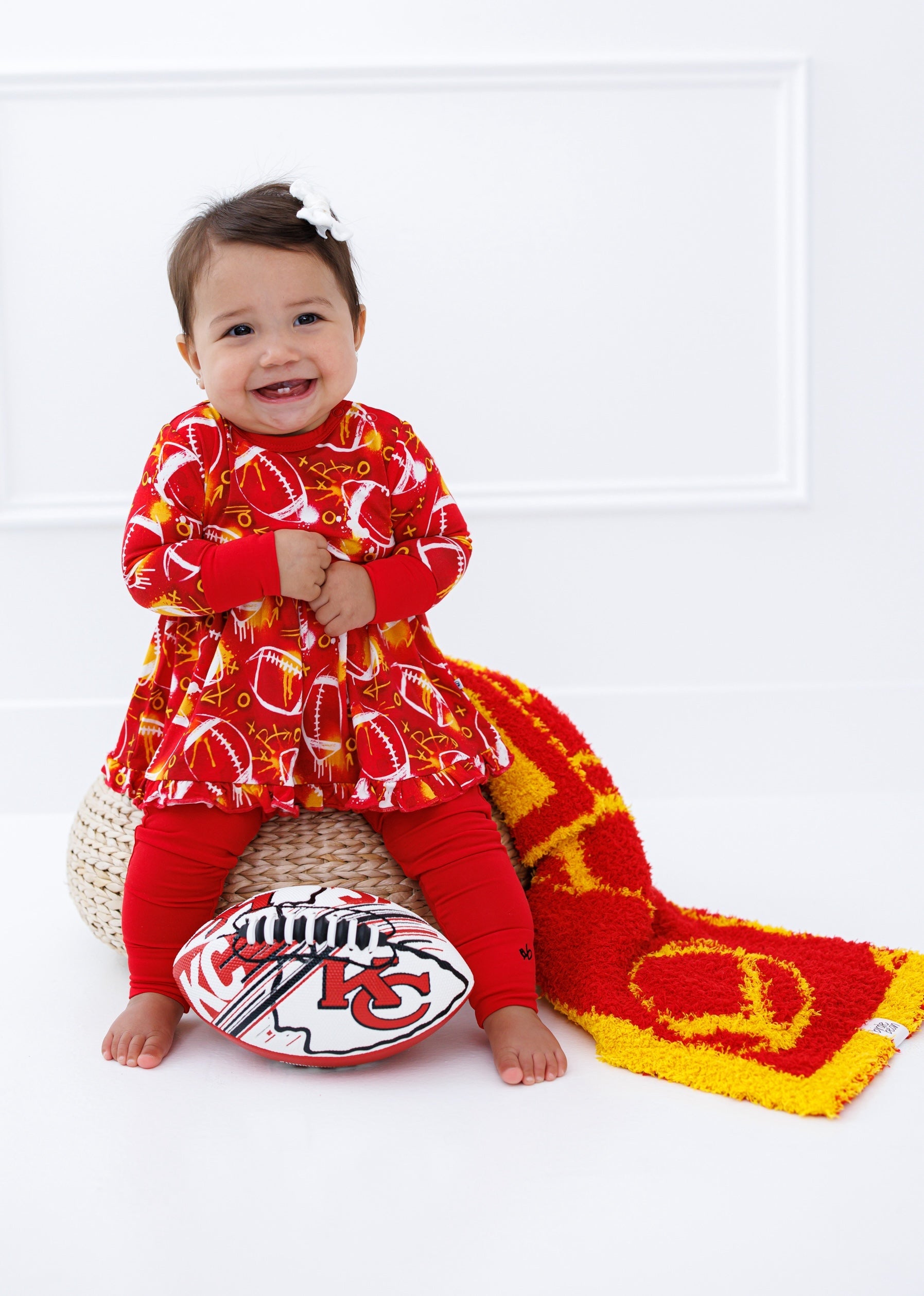 Football Blanket- Red/yellow - Stroller