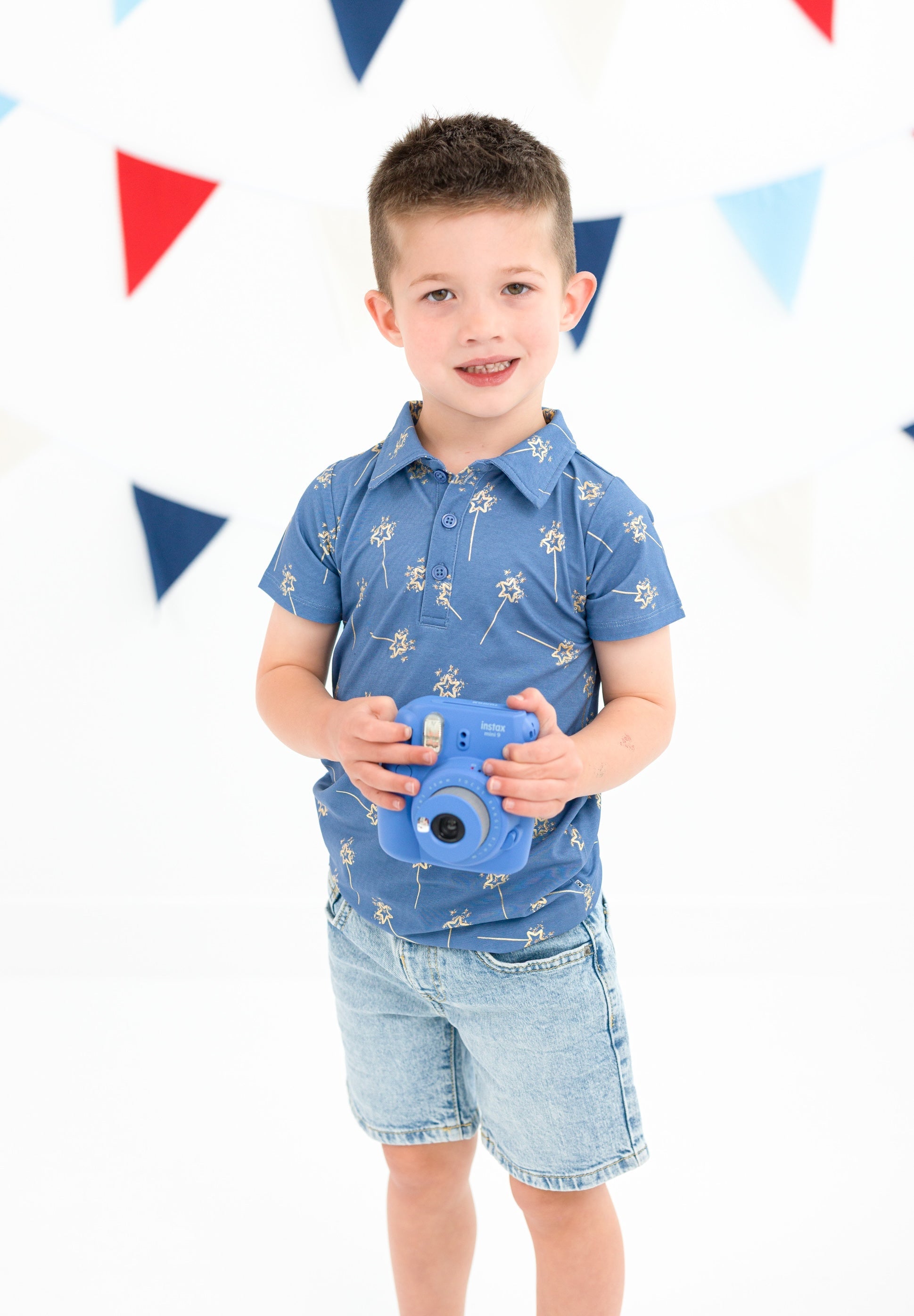 Sparkler Gold Foil Polo Shirt