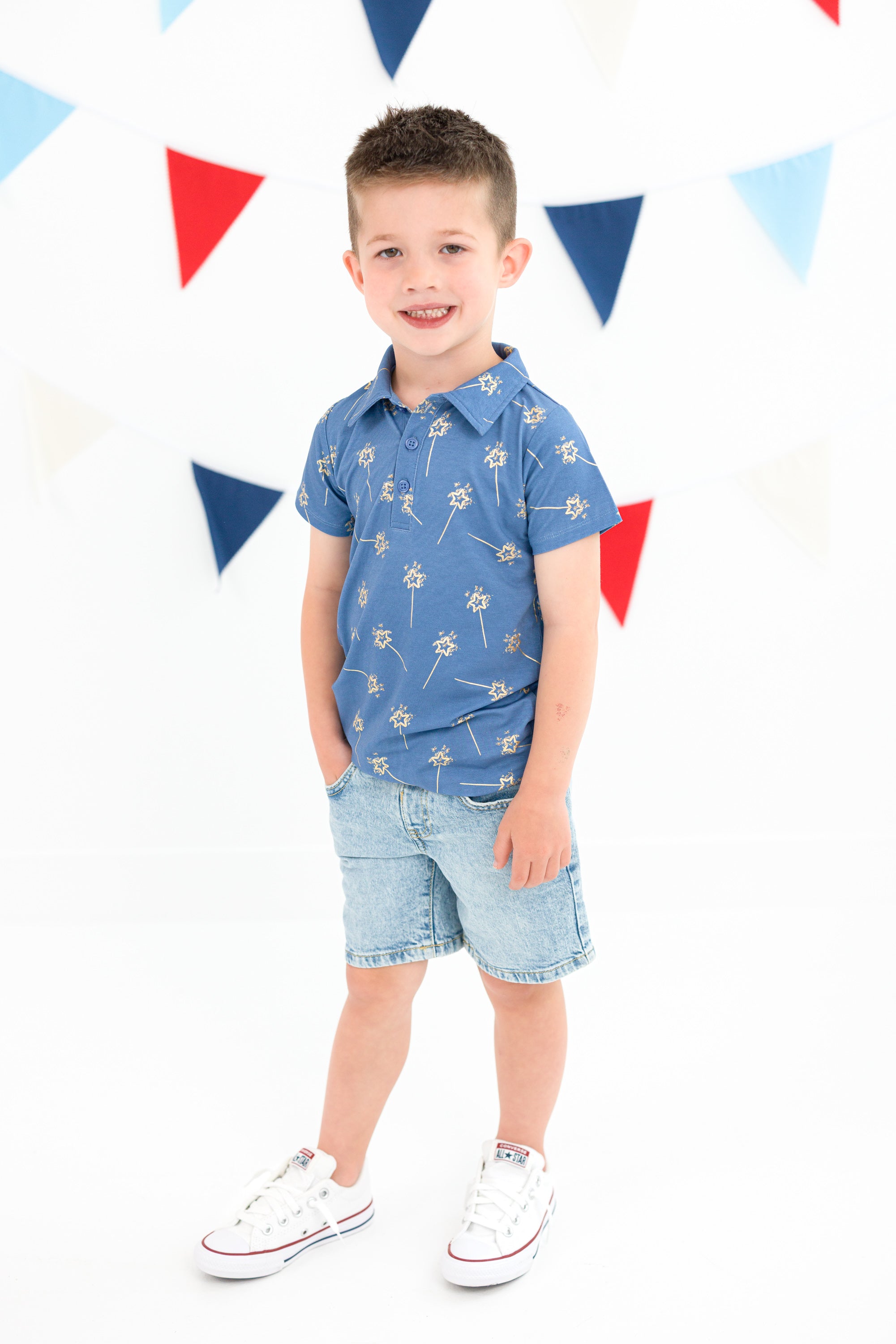 Sparkler Gold Foil Polo Shirt