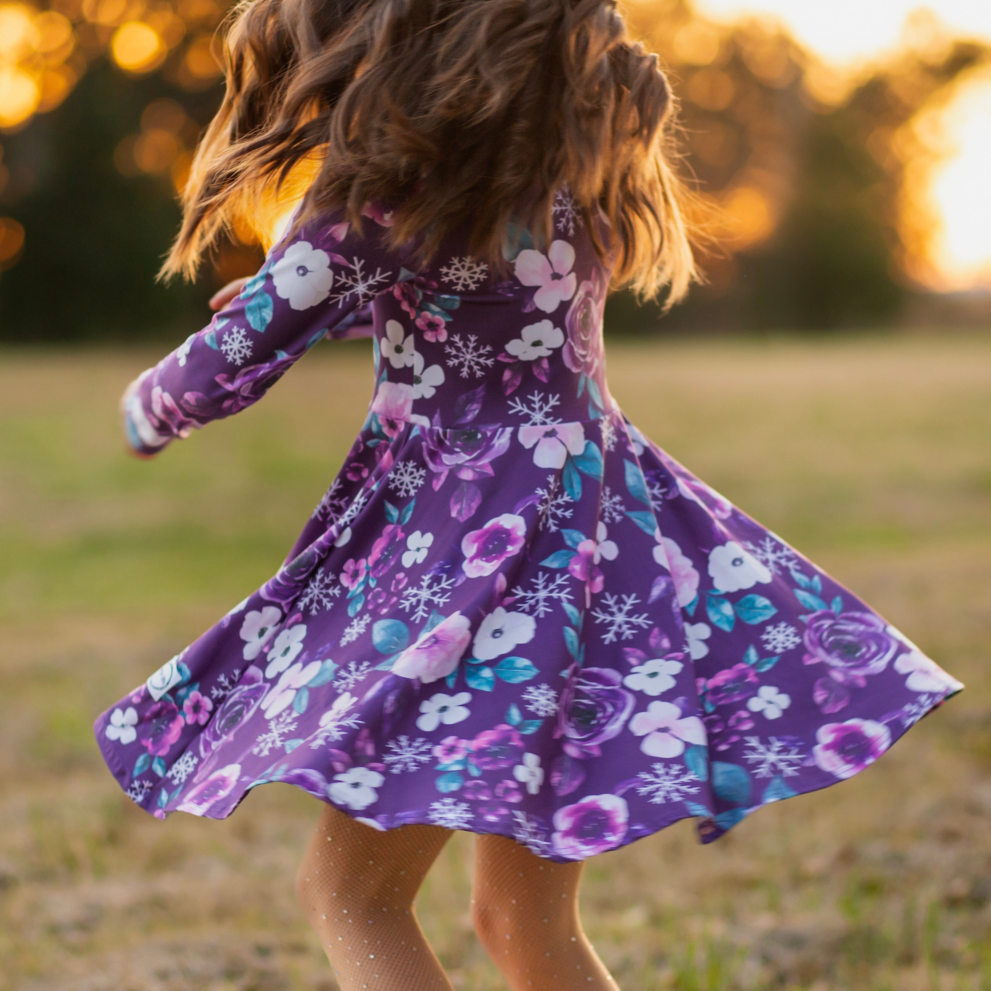 Purple Floral Snowflake