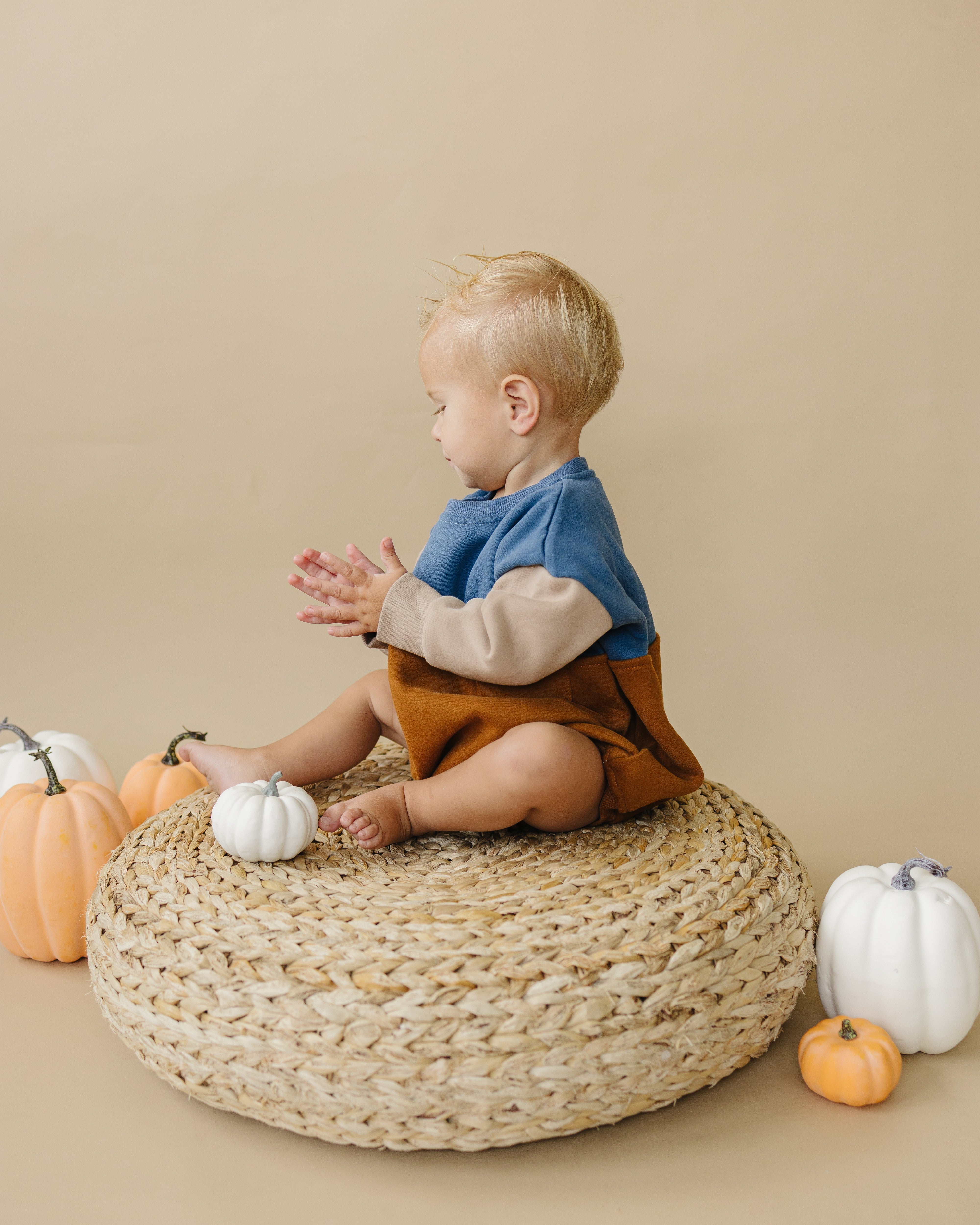 Salt And Pine X Ljc Color Block Sweatshirt Romper