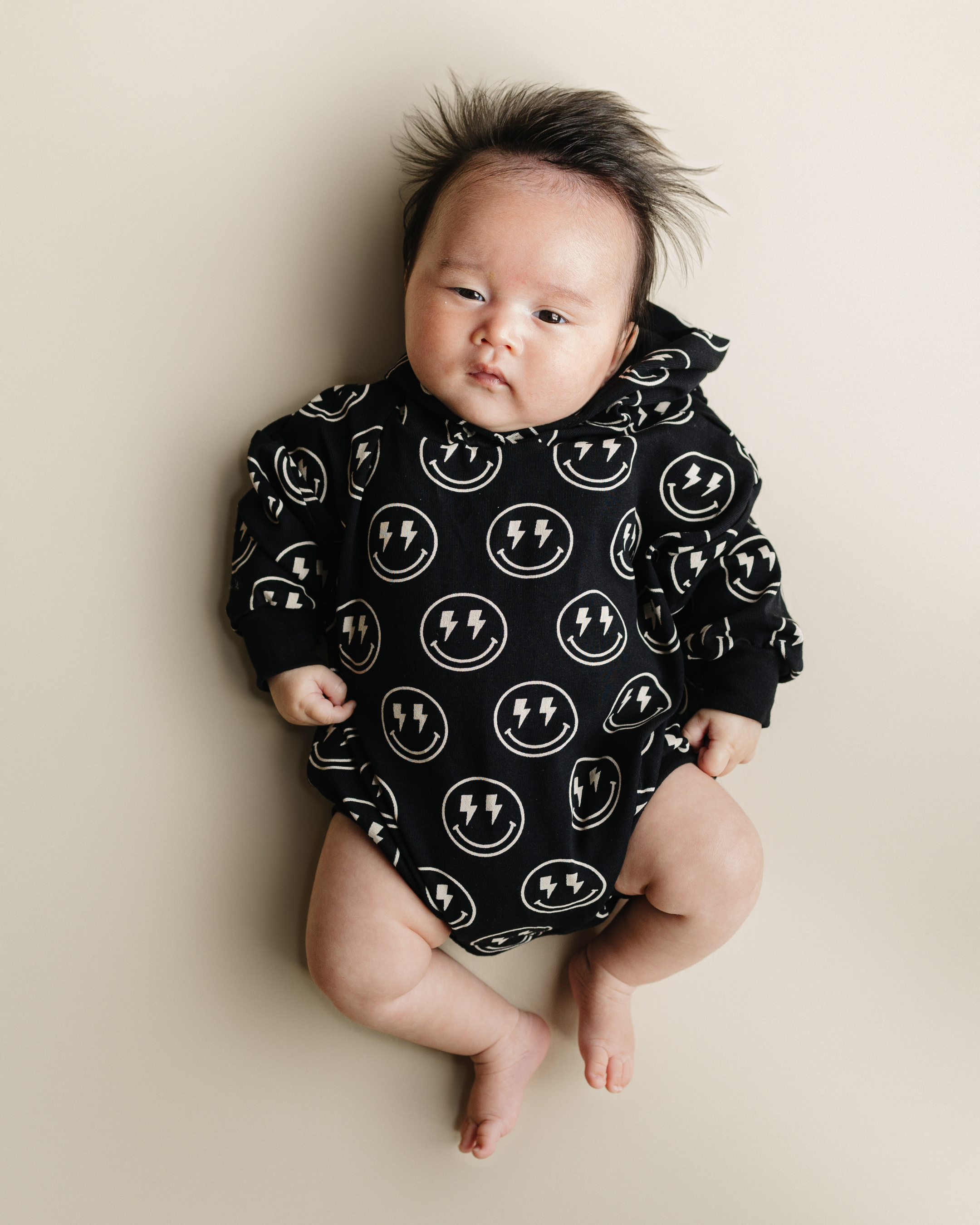 Hooded Bubble Romper | Electric Smiley