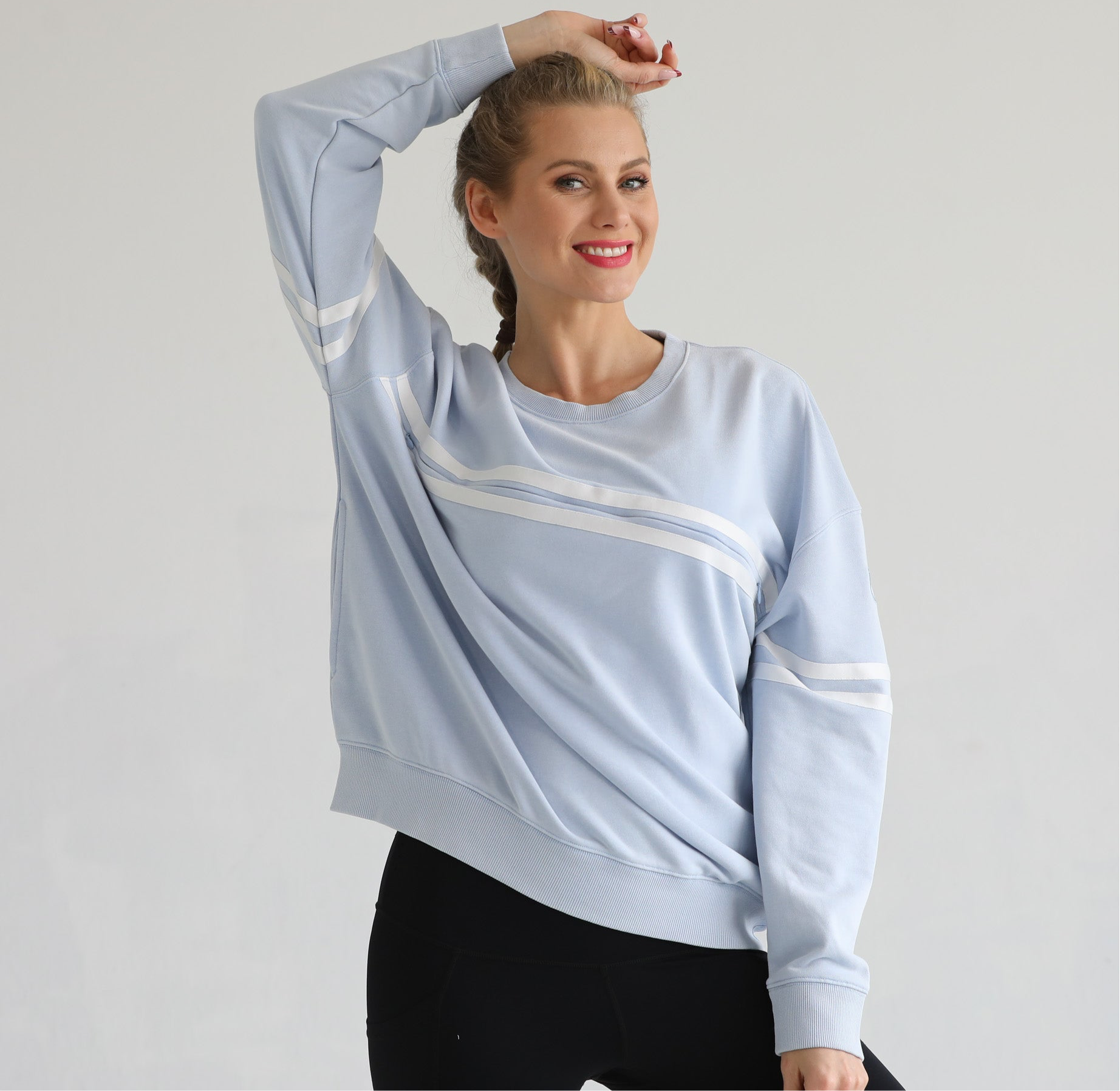 Celine Slouchy Nursing Pullover (morning Haze)