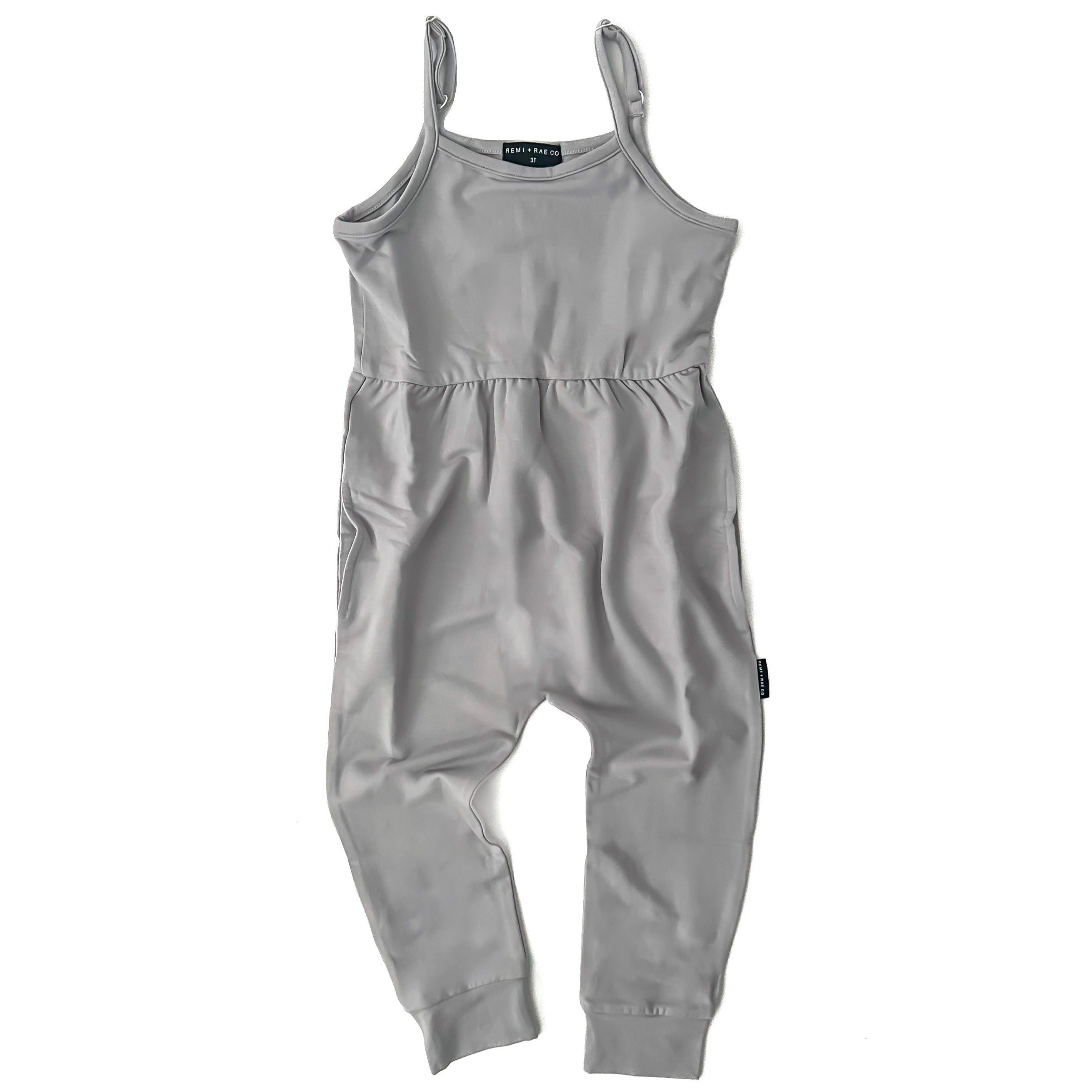 Bamboo Adjustable Pants Romper - Frost