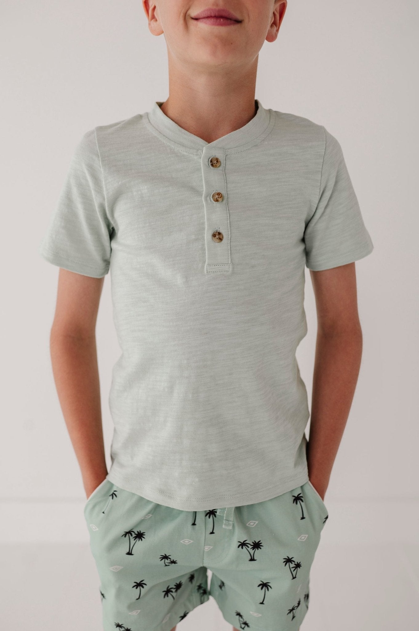 Short Sleeve Henley Shirt