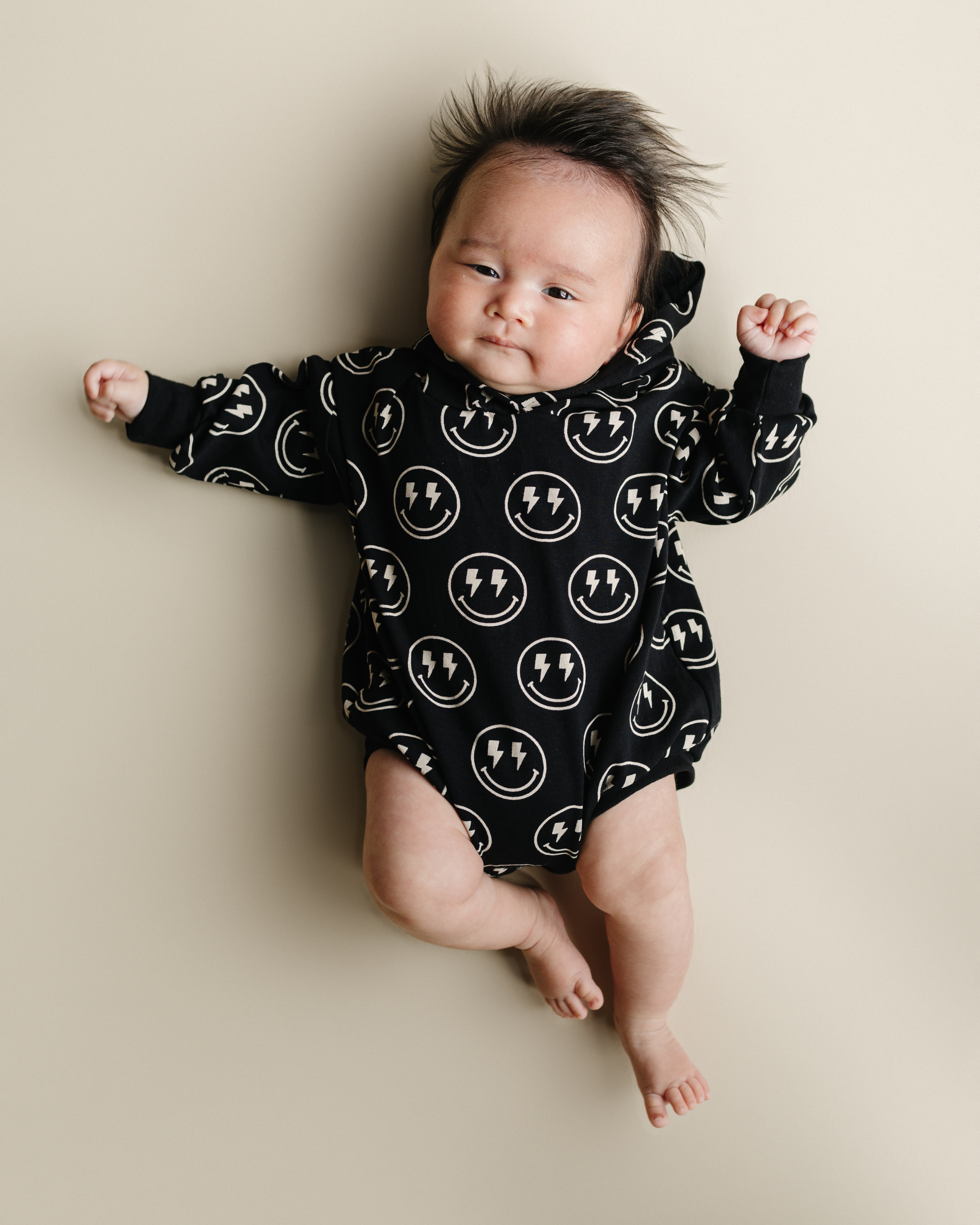 Hooded Bubble Romper | Electric Smiley