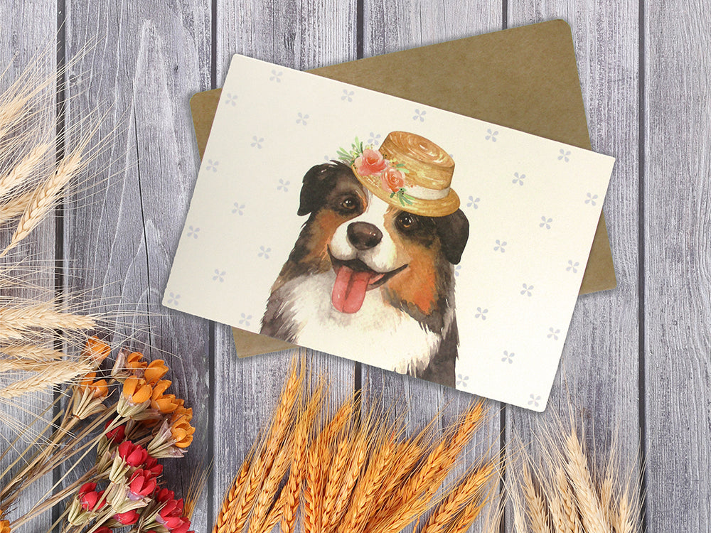 Dogs With Floral Crowns - 36 Pack Assorted Greeting Cards For All Occasions - 9 Design