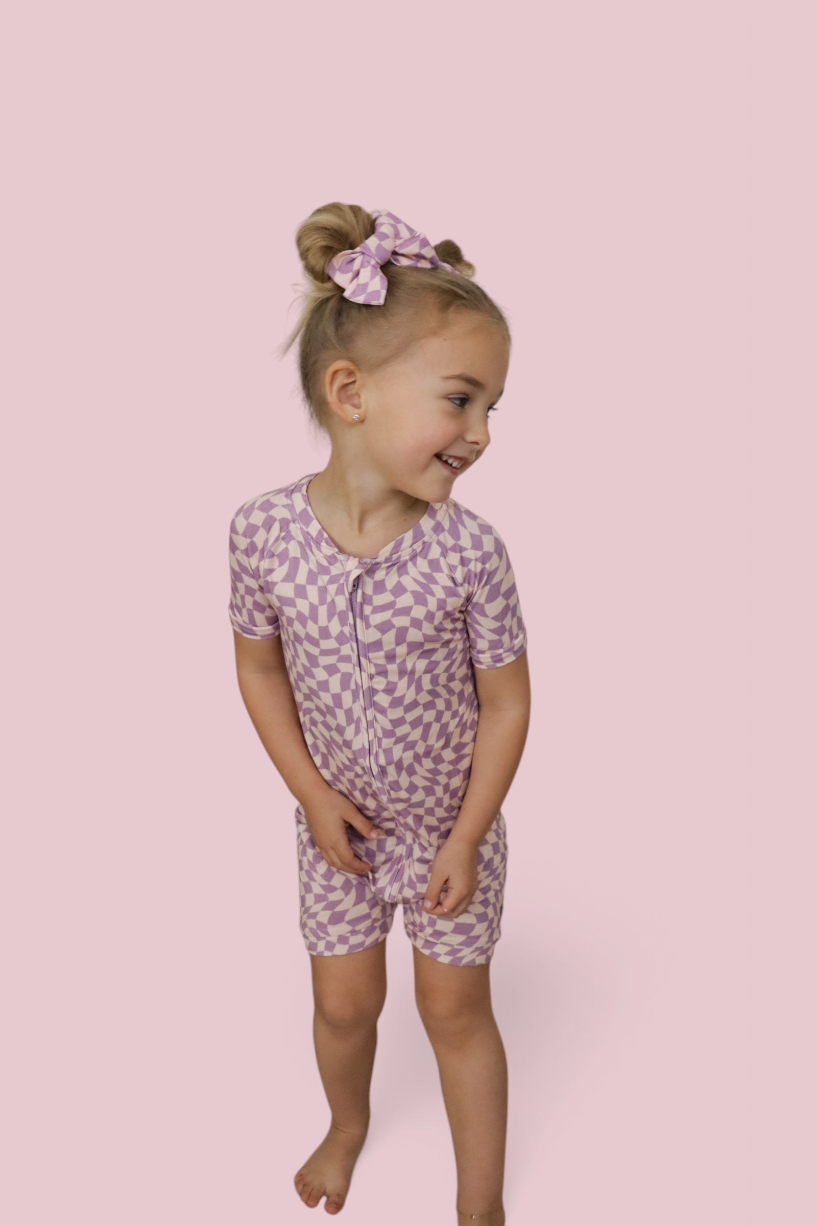 Plum Wavy Dream Bow Hair Clips