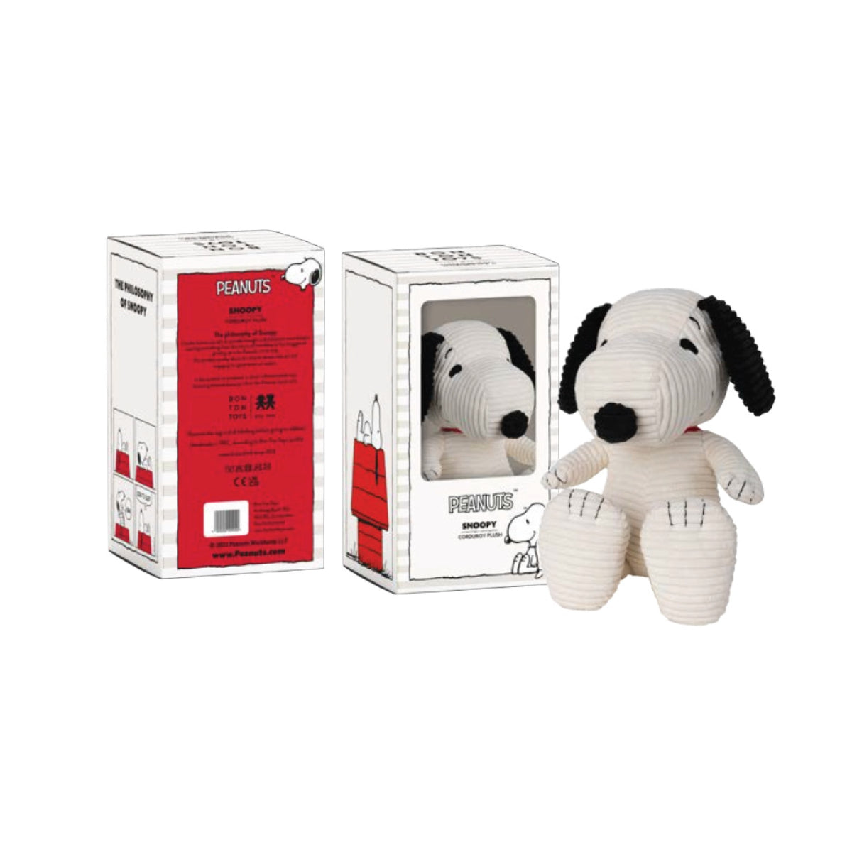 Plush Peanuts Snoopy Corduroy Cream In Gift Box 11"
