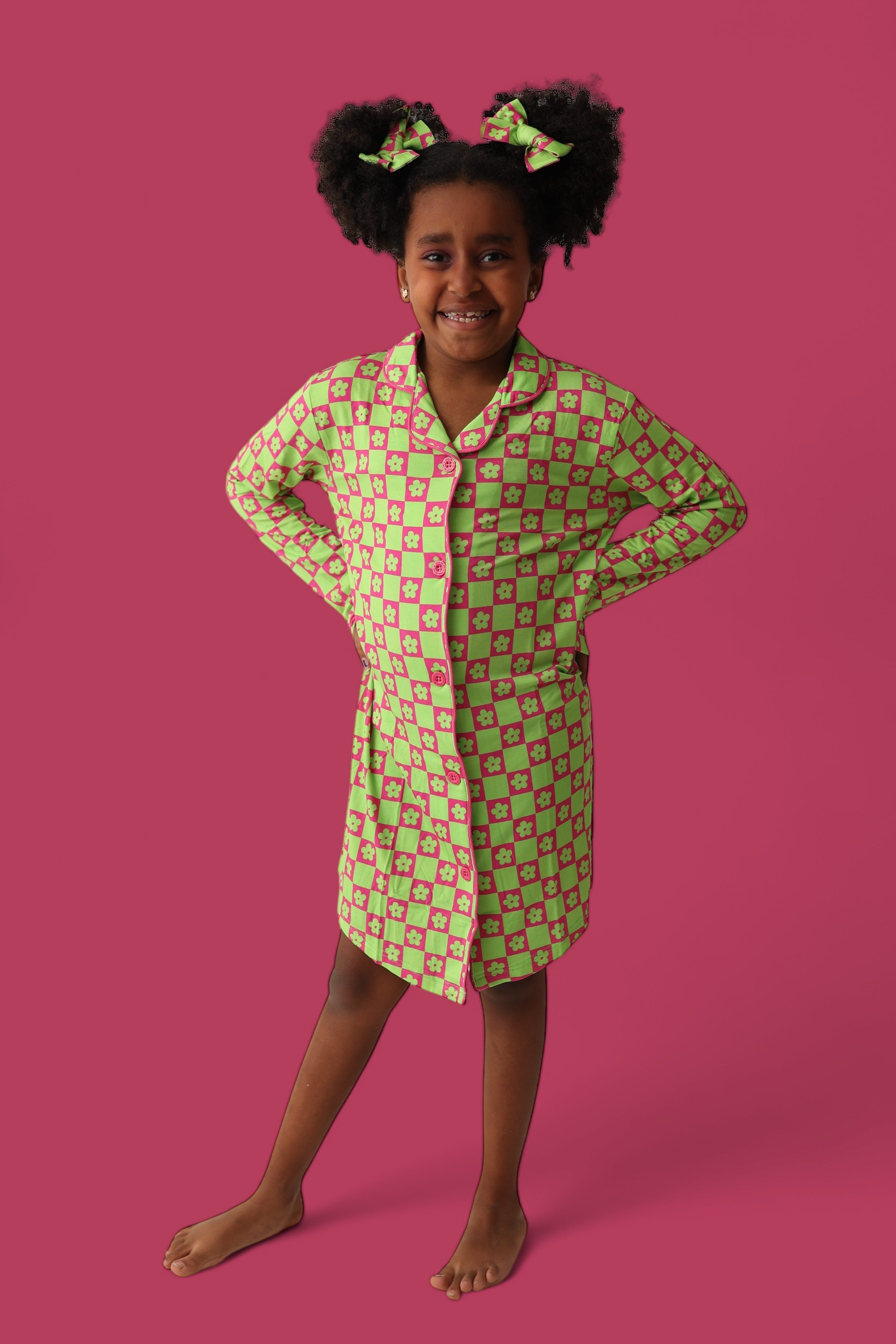 Wild Daisy Checkers Girl's Dream Gown