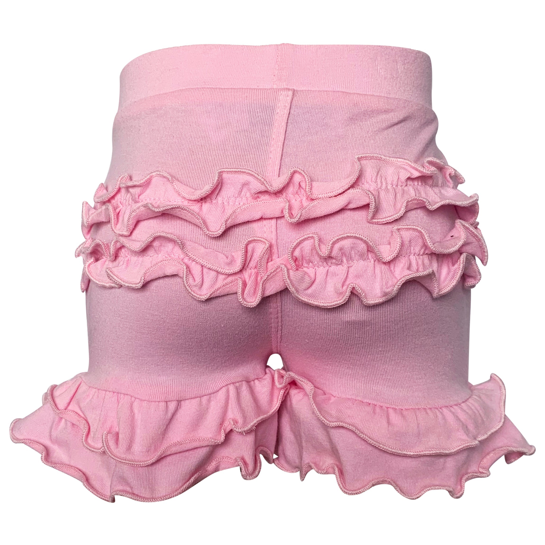 Annloren Baby/toddler Girls Boutique Light Pink Ruffle Butt Shorts