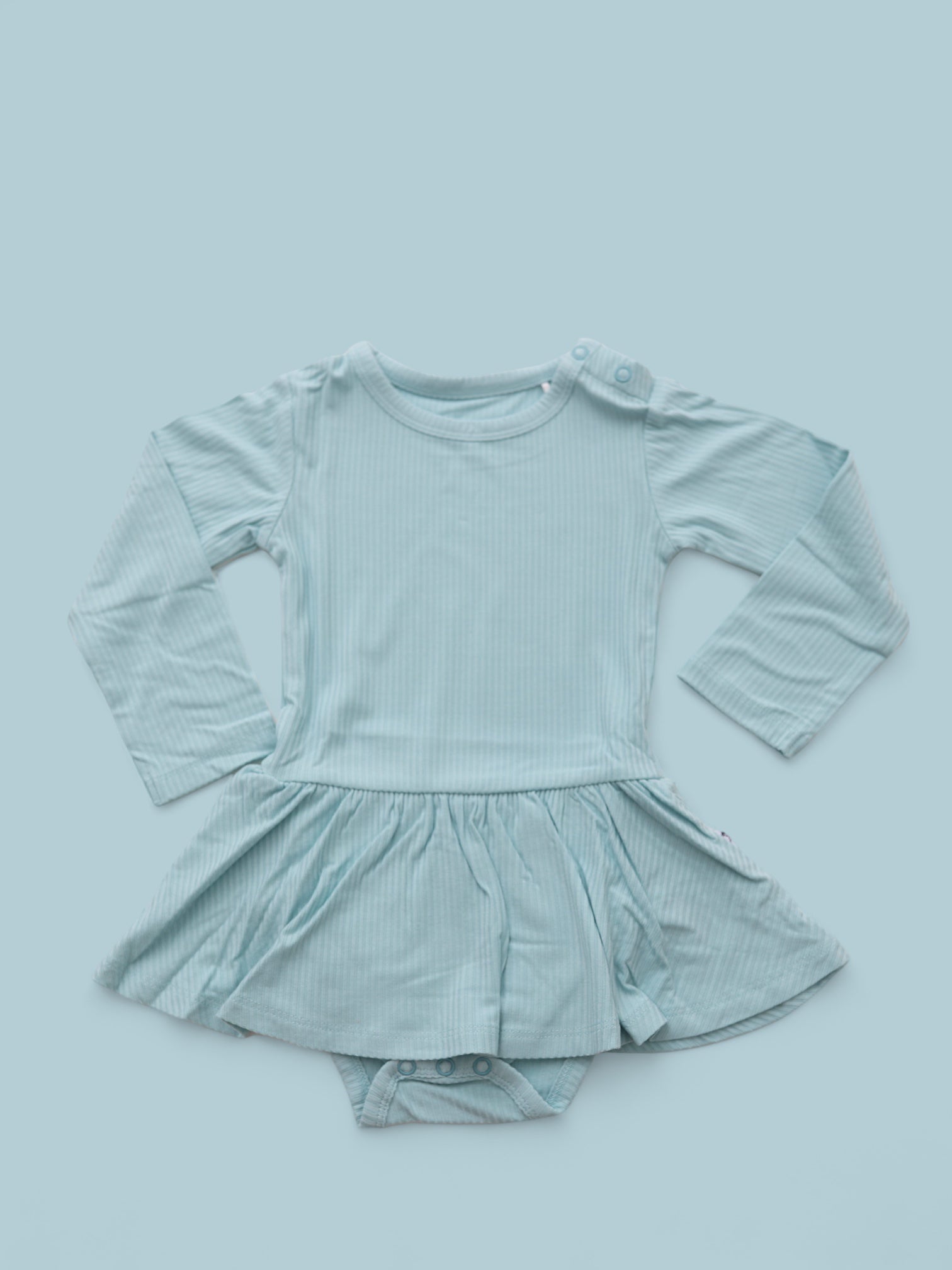 Hazy Blue Rib Dream Bodysuit Dress