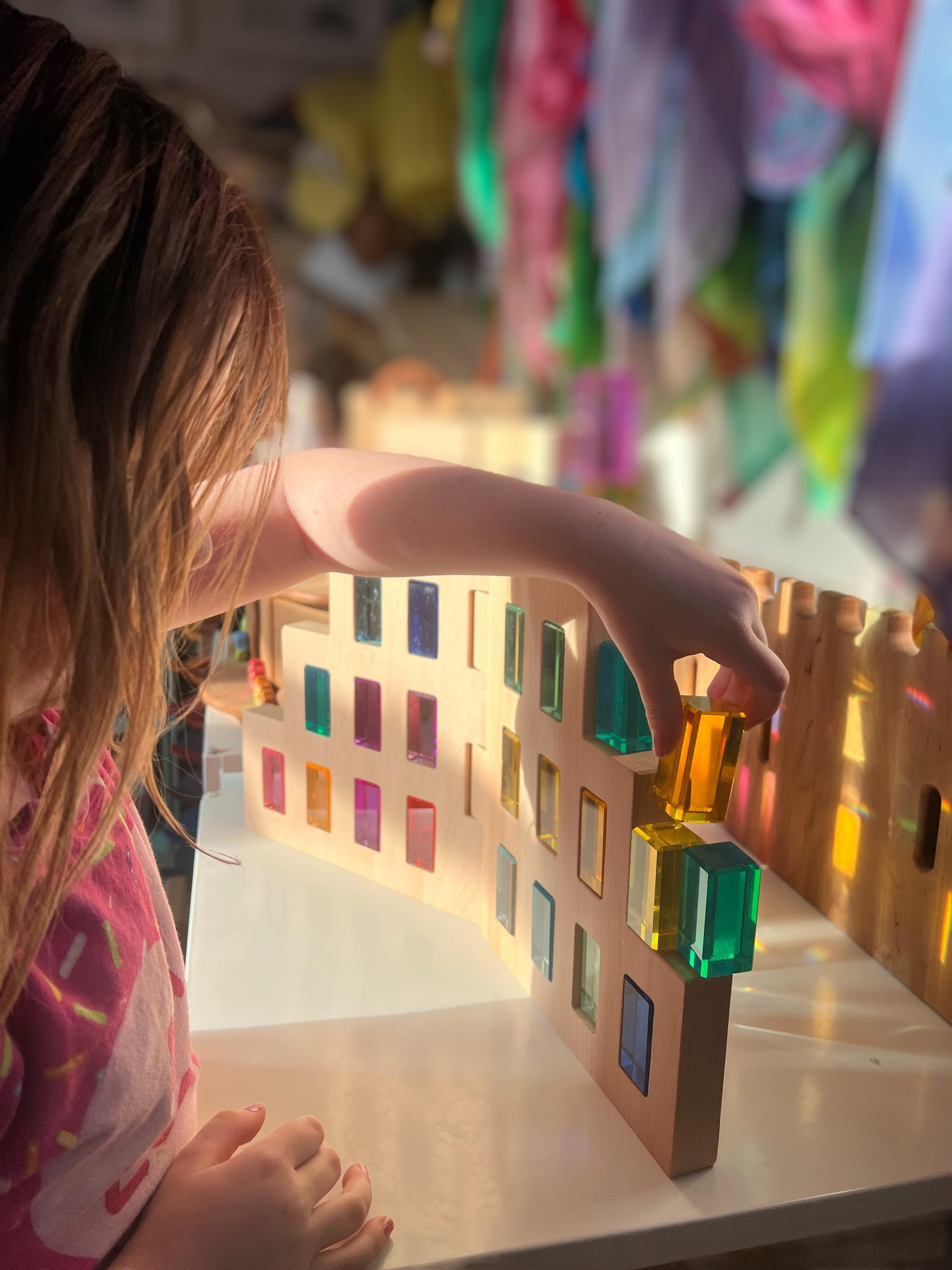 2 Pcs Wooden Skyline Window Building Set Only