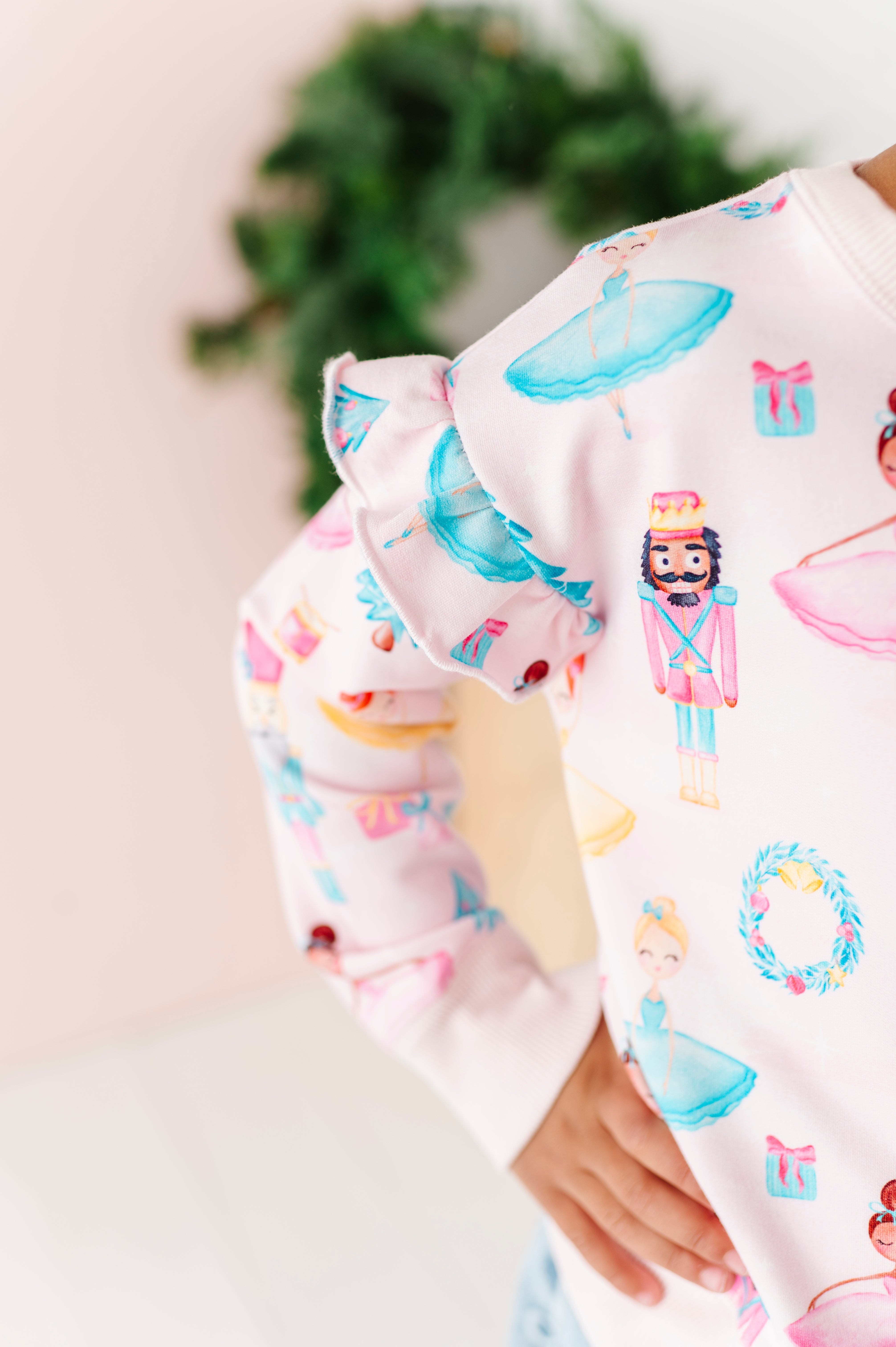 Sugarplum Ruffle Crewneck Sweatshirt