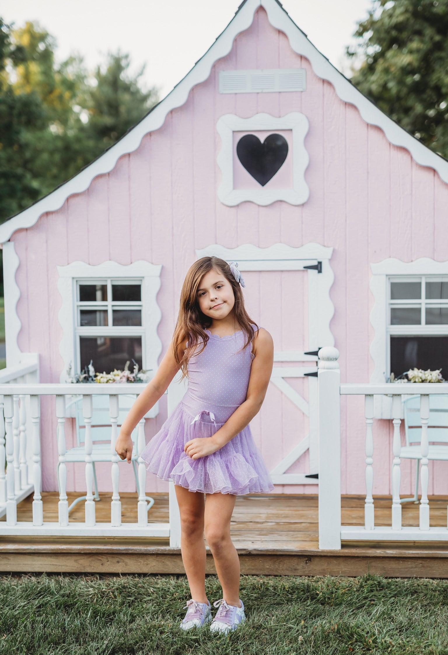 Purple Dot Culver Athletic Dress