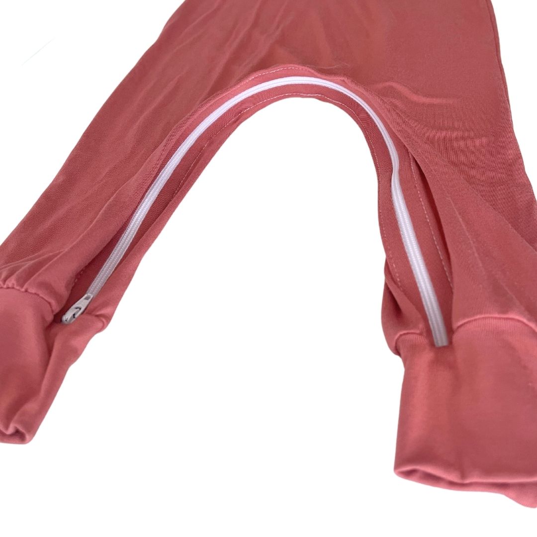 Mauve Bamboo Lyocell Romper With G-tube Access