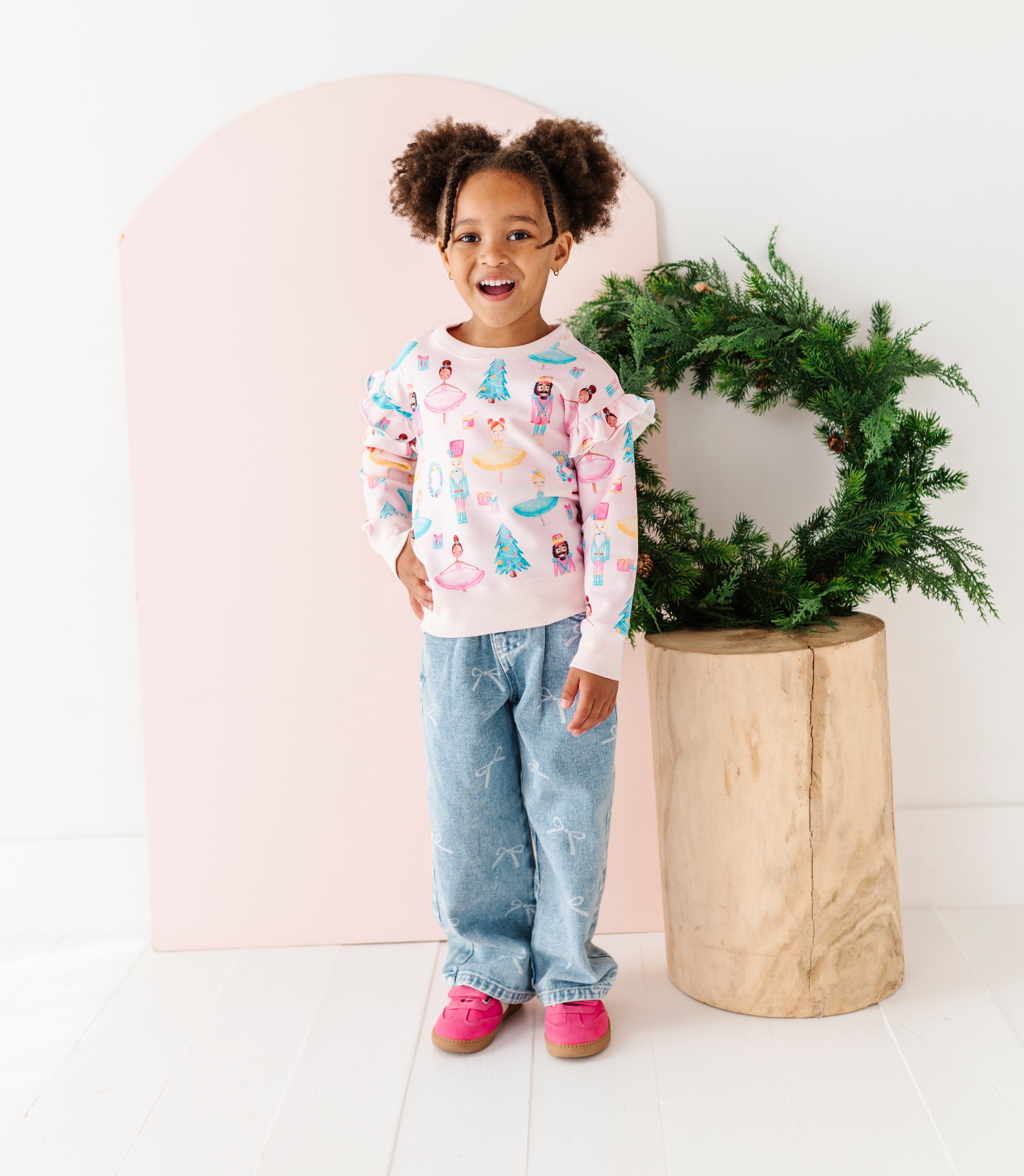 Sugarplum Ruffle Crewneck Sweatshirt