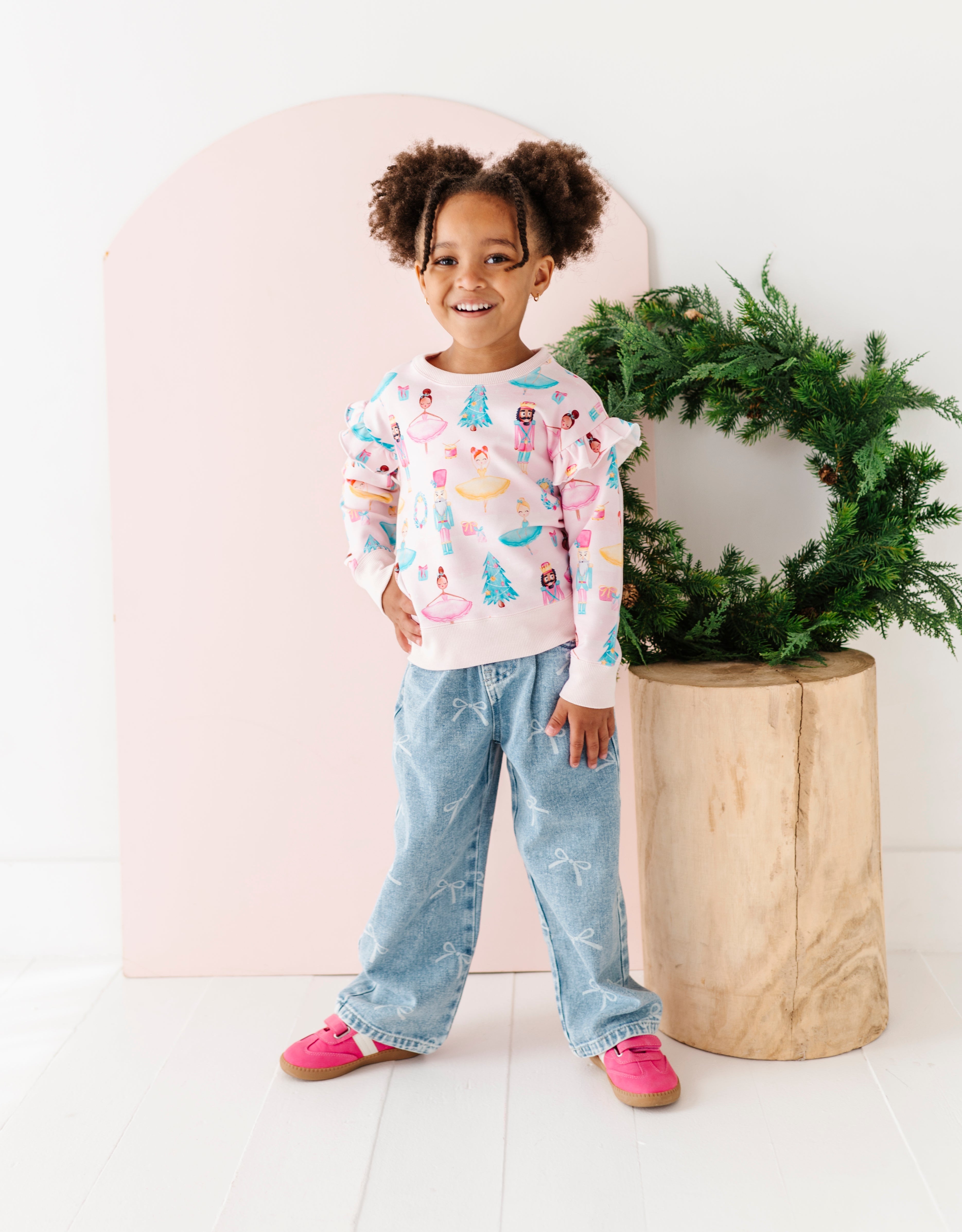 Sugarplum Ruffle Crewneck Sweatshirt