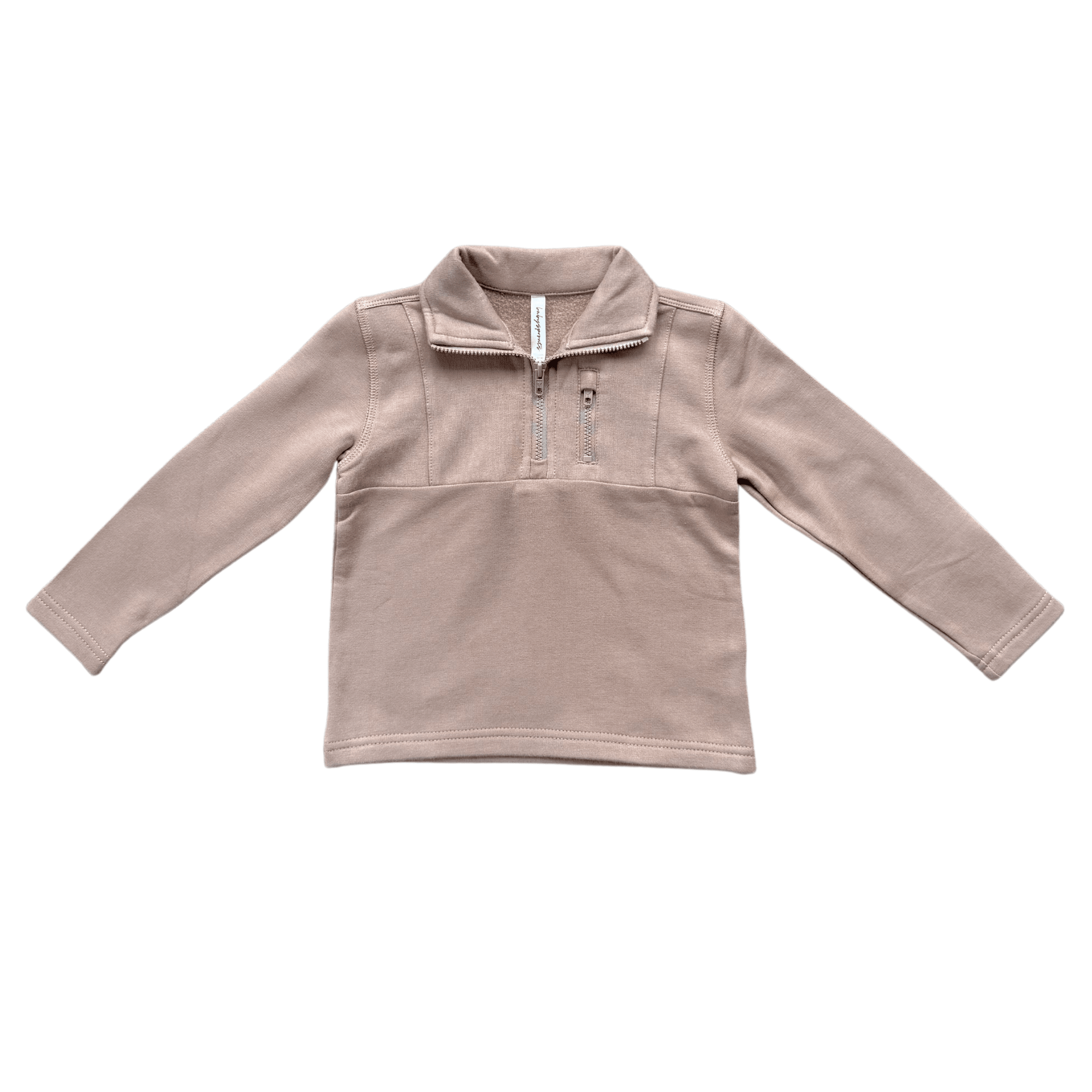 Boy's 3/4 Fleece Zip Sweatshirt
