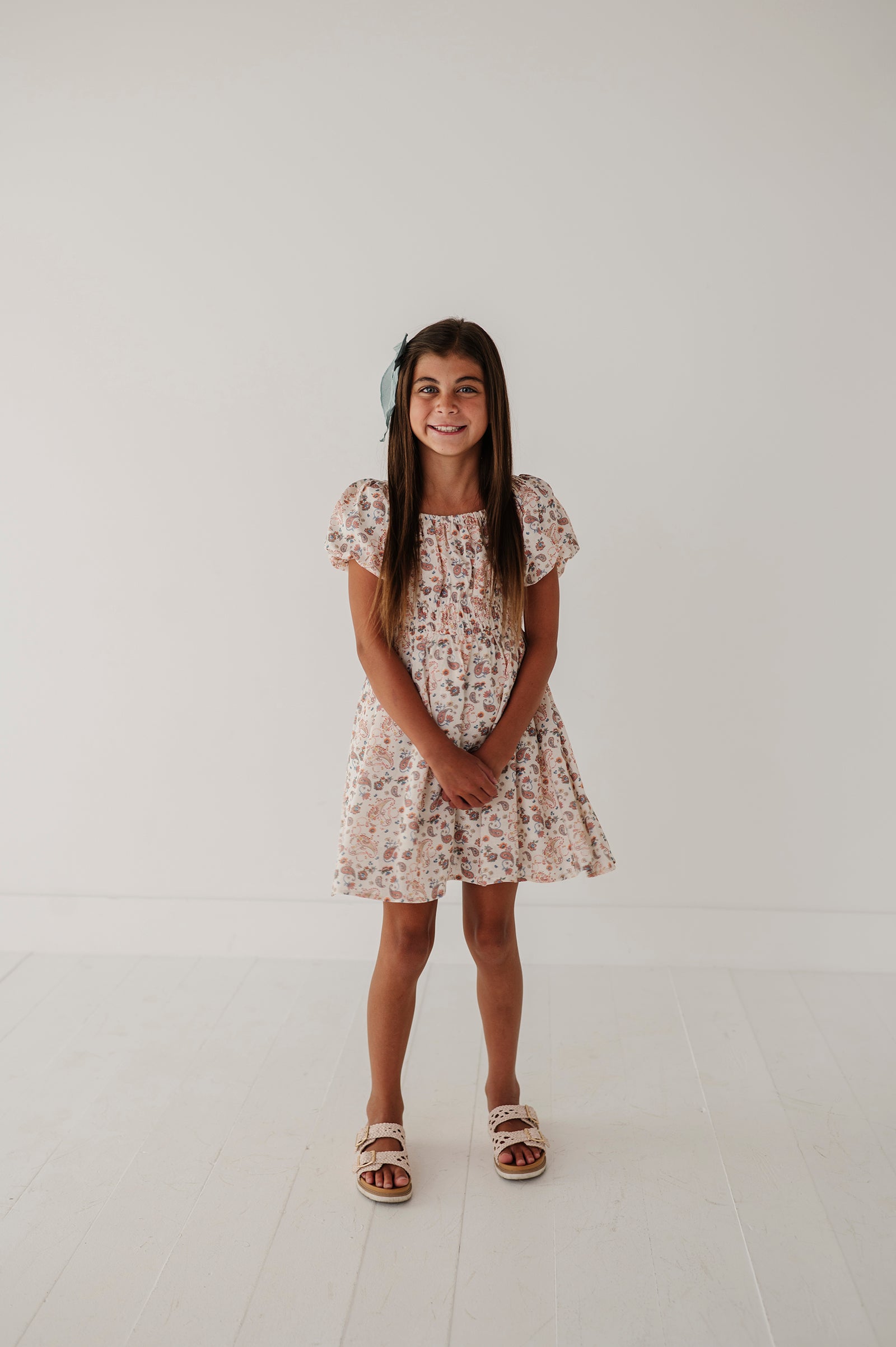 Peasant Bubble Sleeve Dress