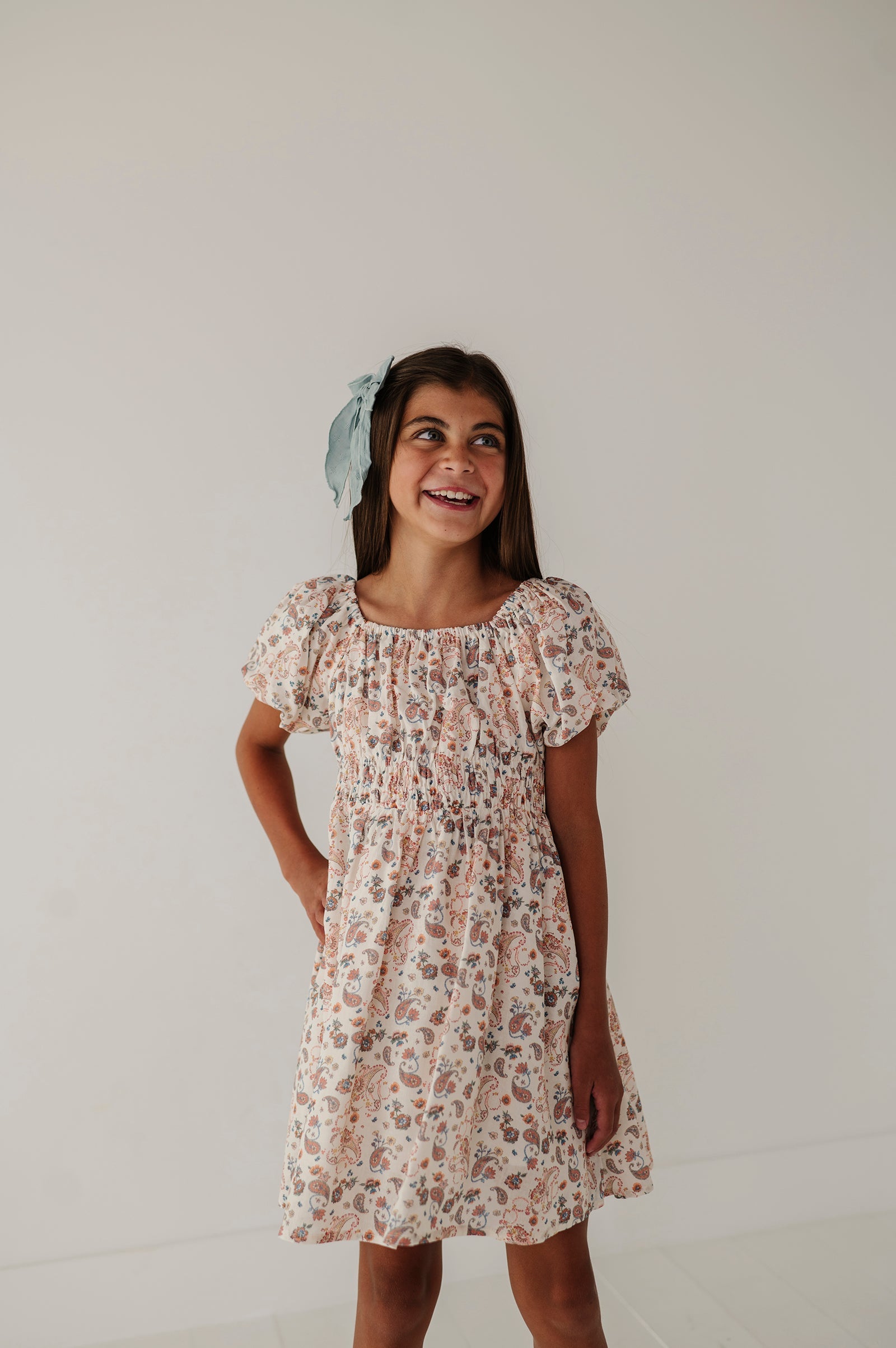 Peasant Bubble Sleeve Dress