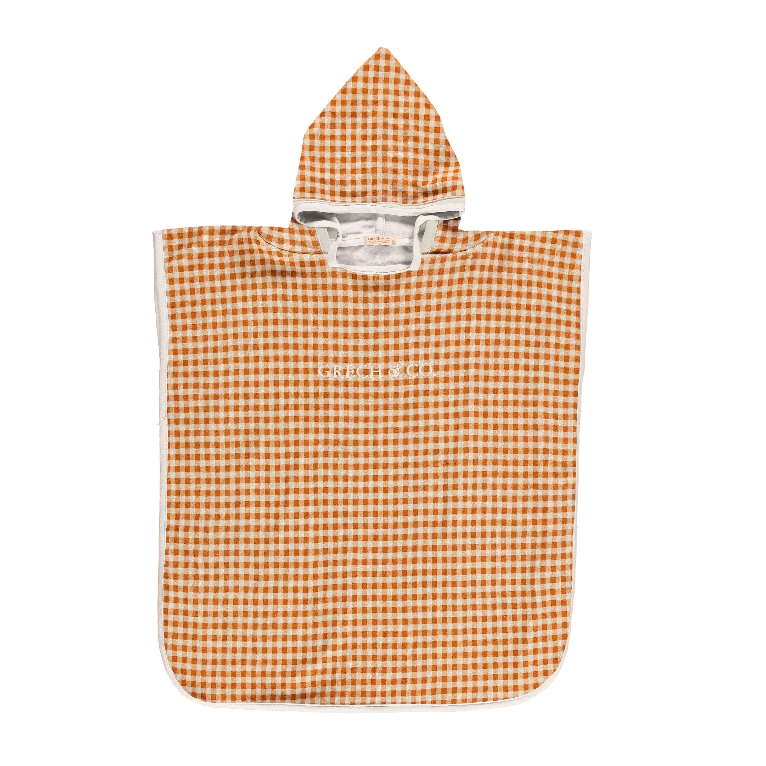 Bathing Towel Poncho | Organic Cotton - Sienna Gingham
