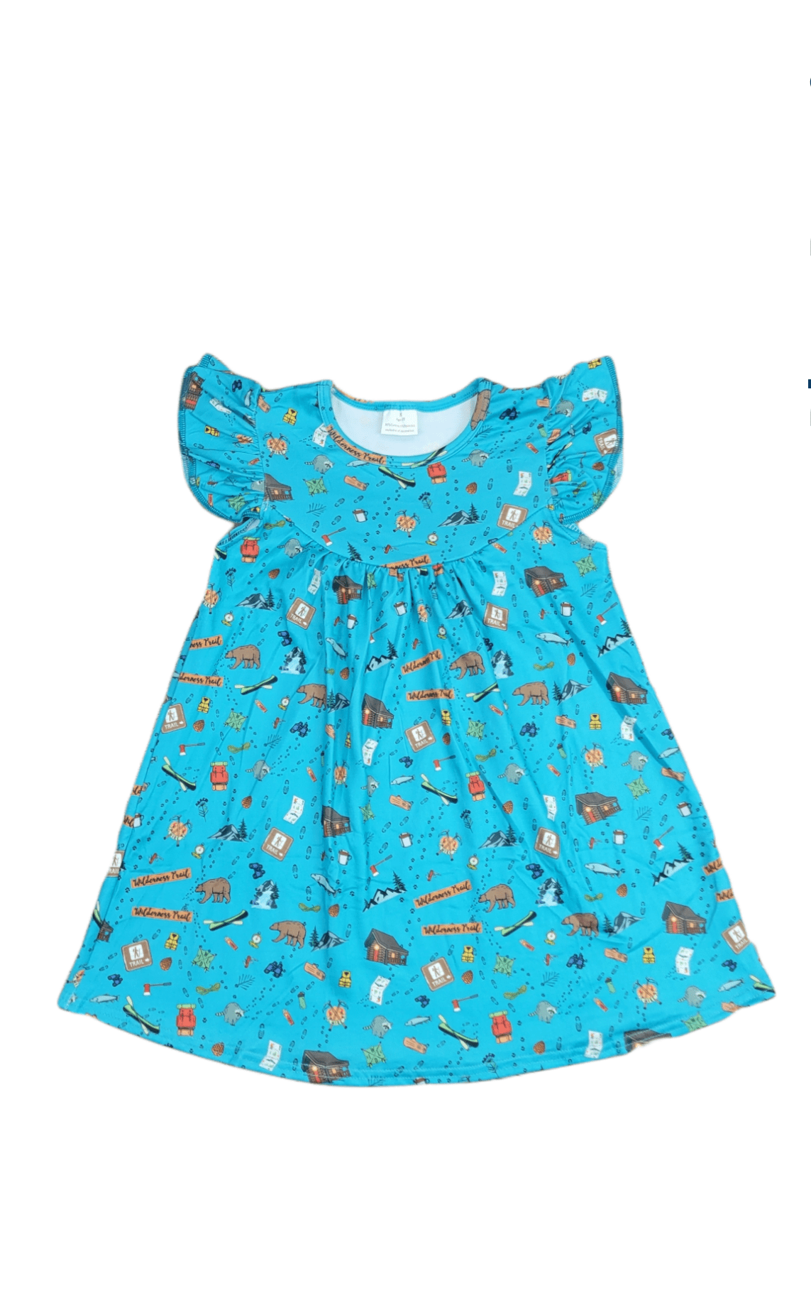 Hiking Milk Silk Flutter Dress