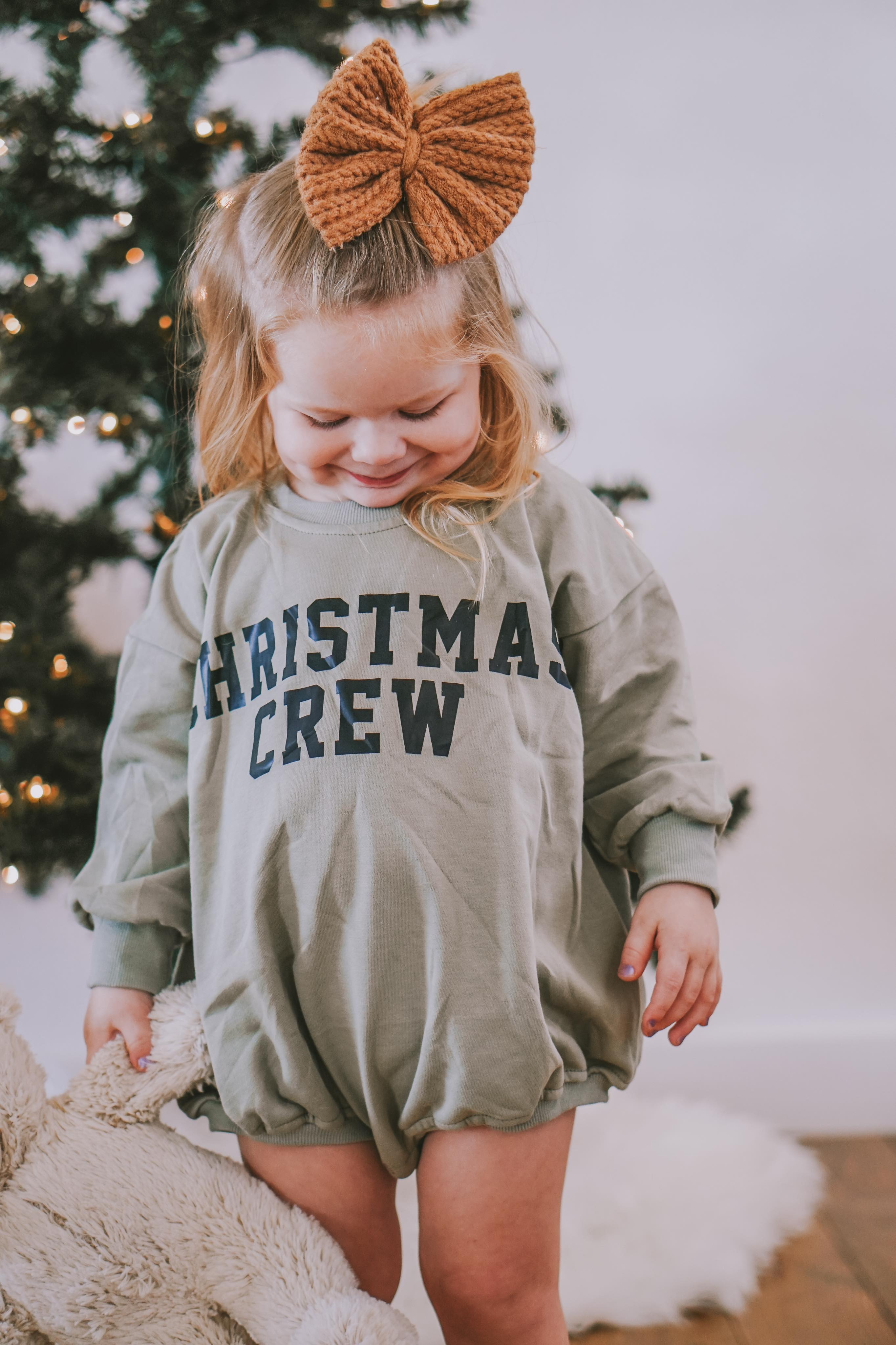 Christmas Crew Sweatshirt Romper - More Colors