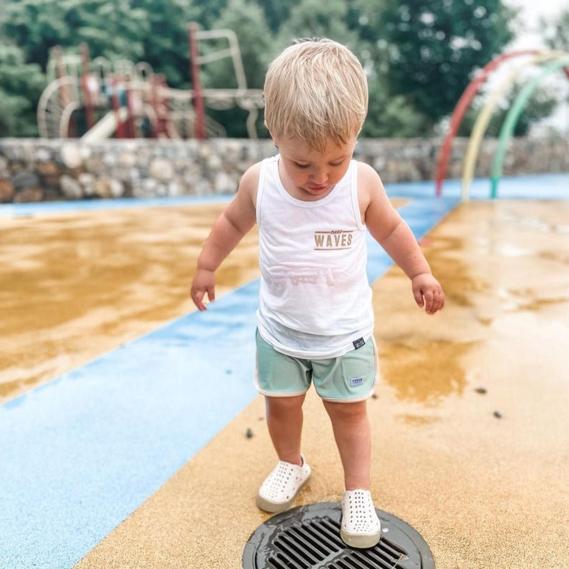 Toddler Perforated Slip On Water Sneakers in Cream - Curbside