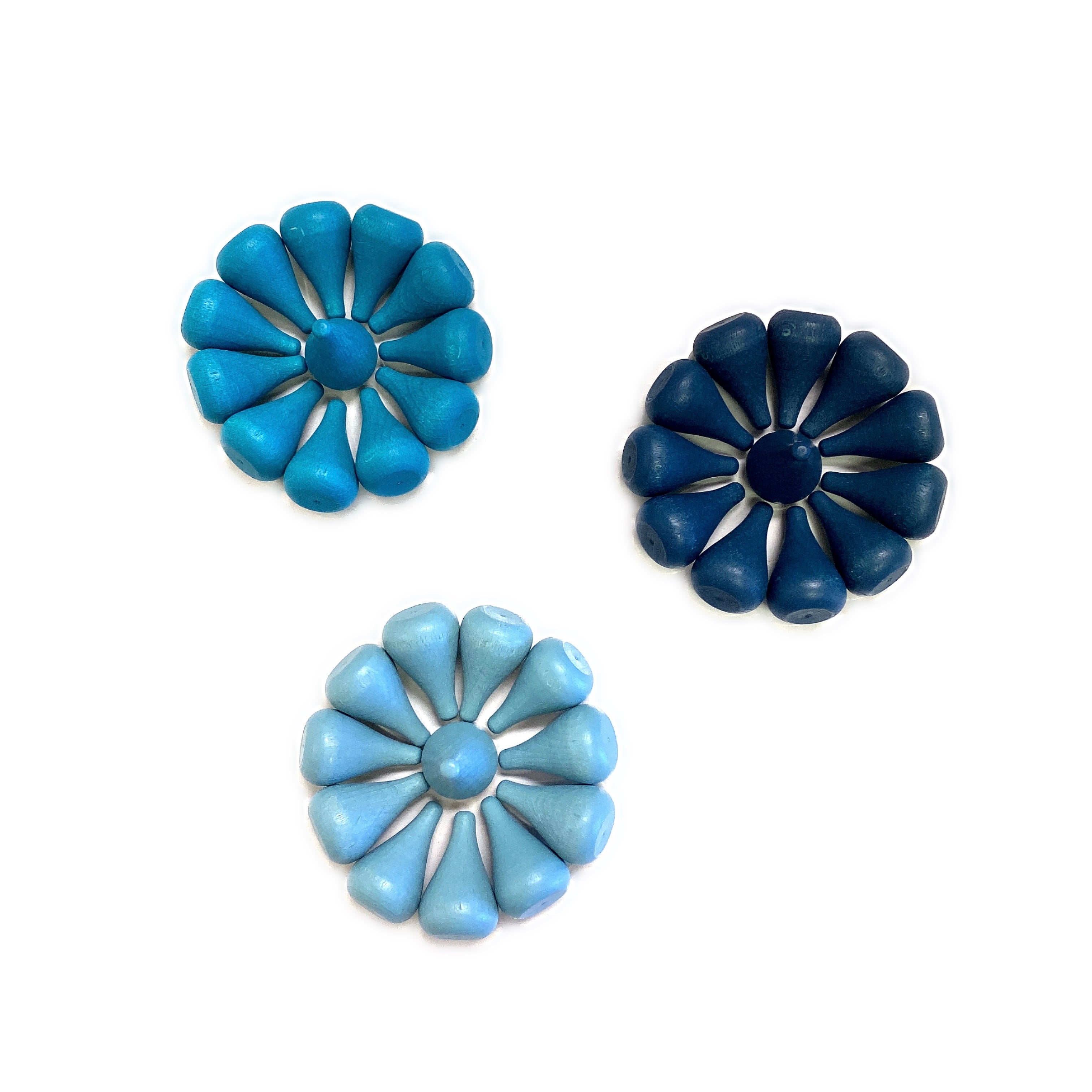 324 Pcs Mandala Loose Parts With Wooden Tray Open-ended Play Set