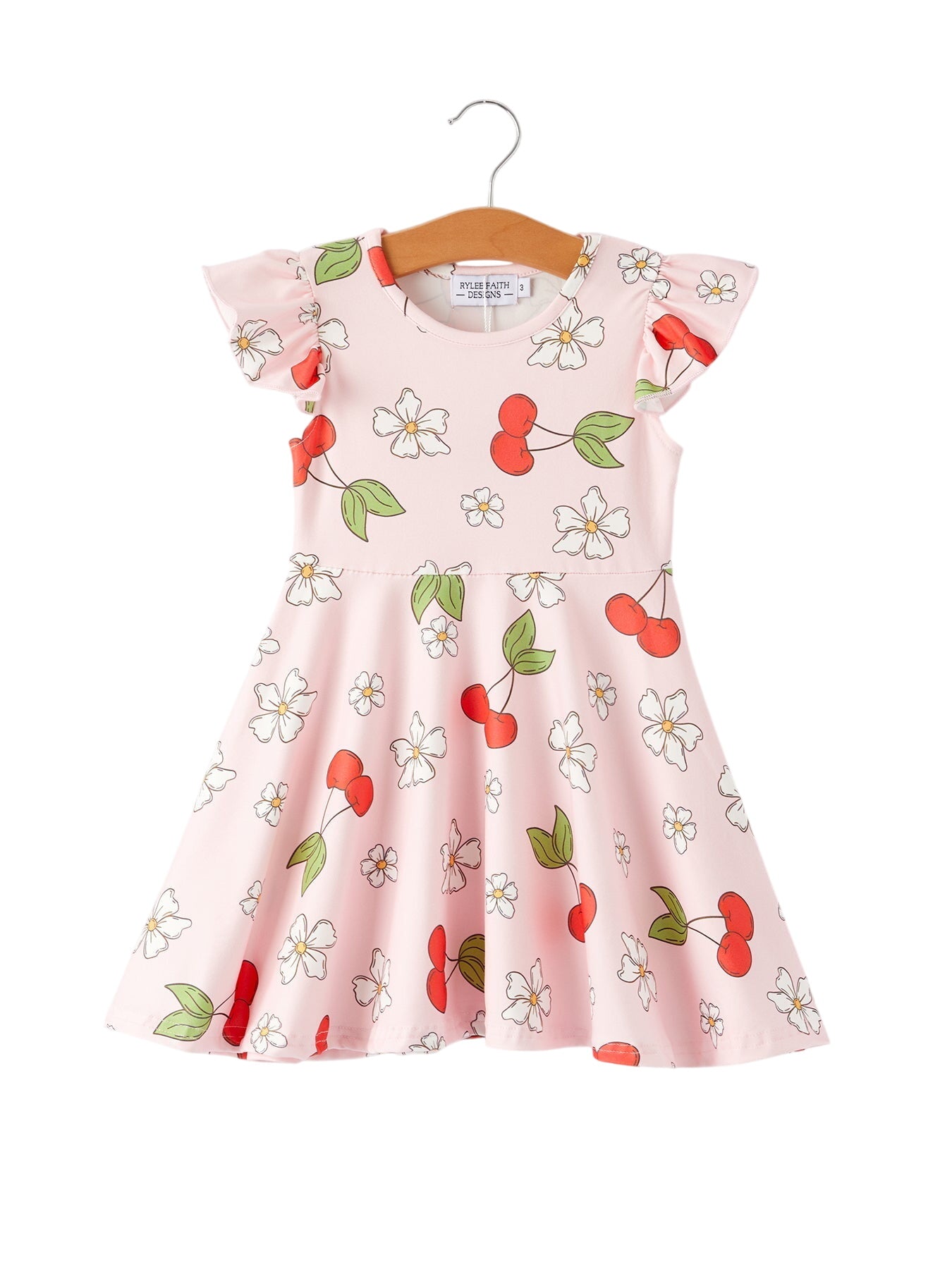Charming Cherry Flower Dress For Little Ones